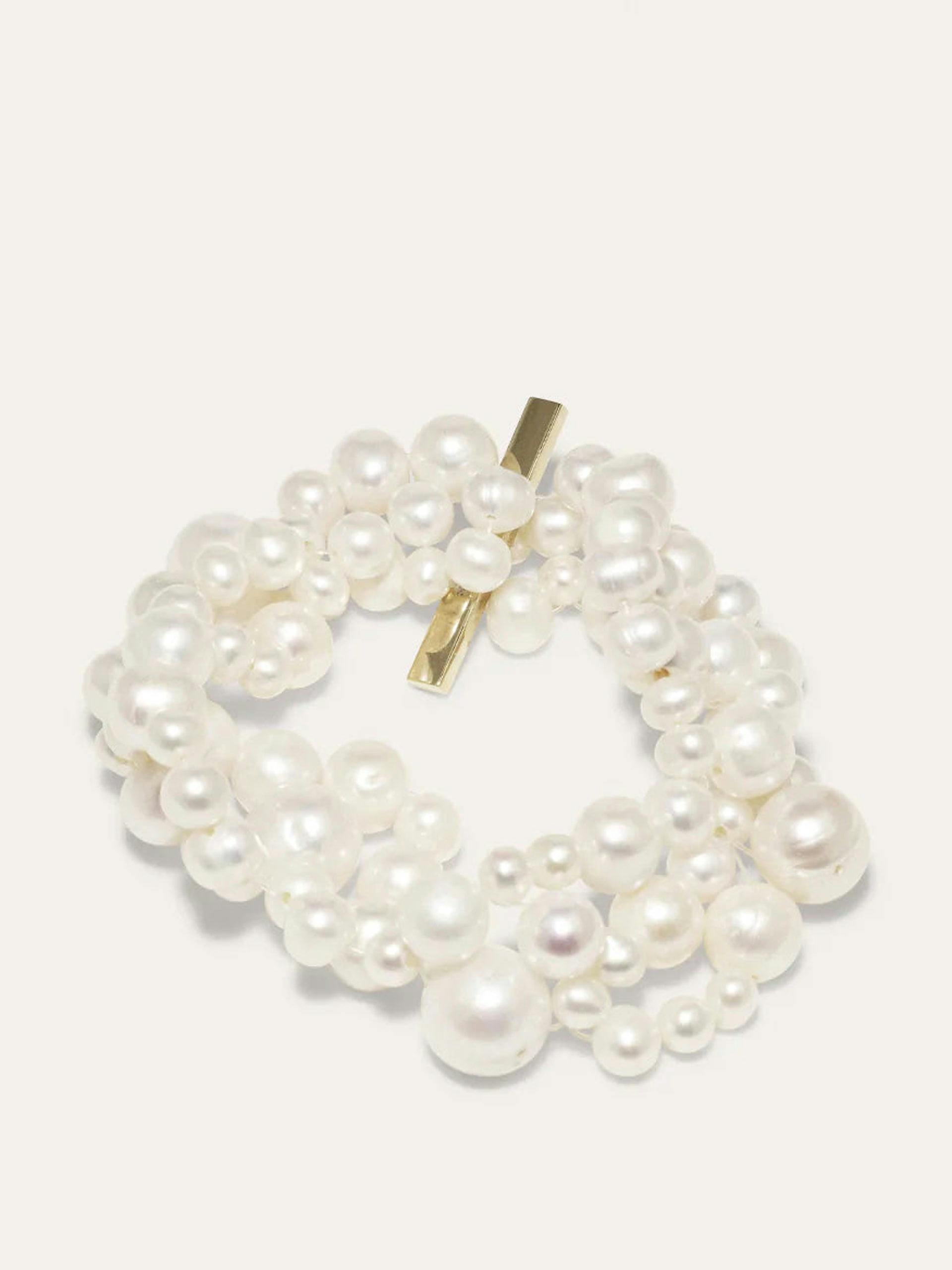 "The Inevitable Husband" pearl and gold vermeil bracelet