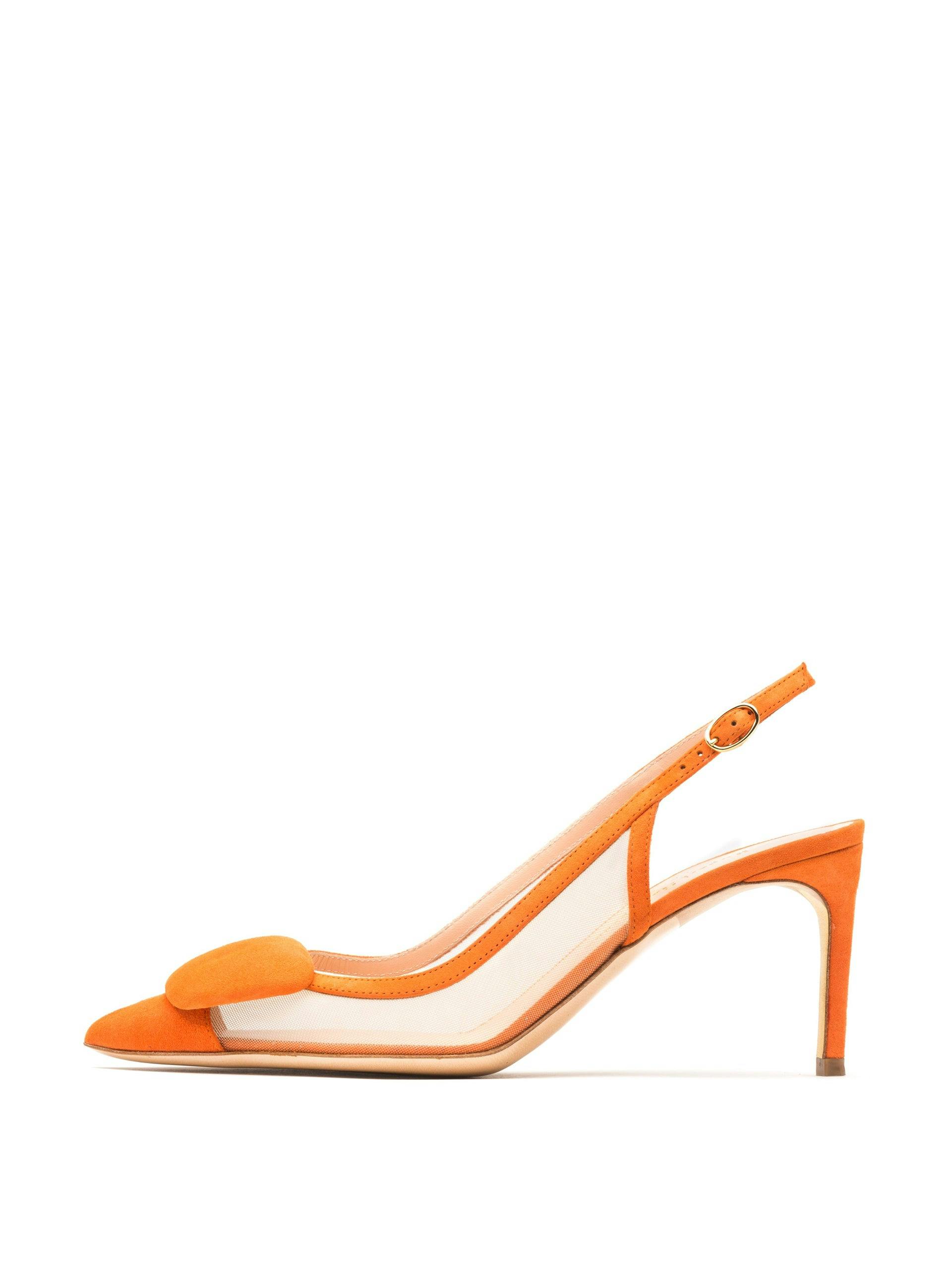Orange Denia heels
