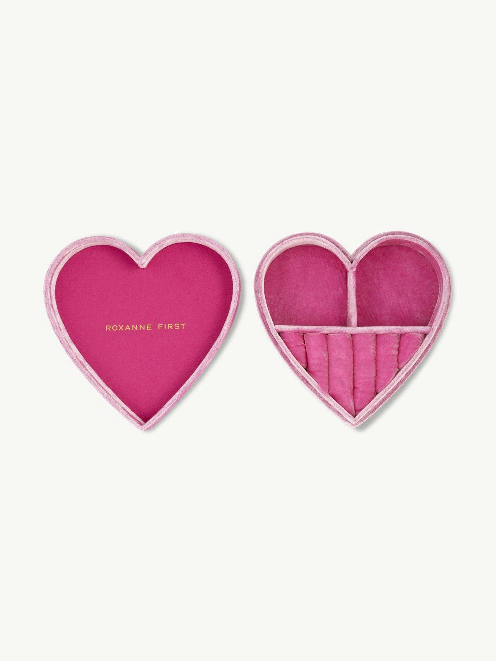 Bubblegum pink heart-shaped jewelley box