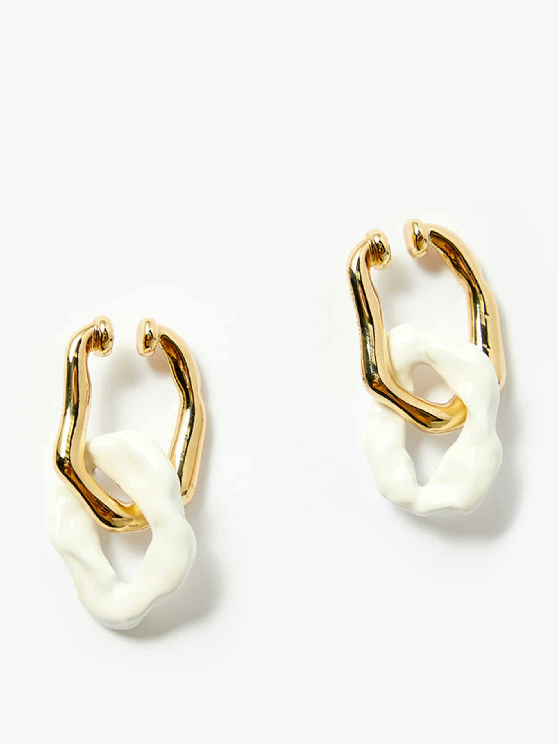 Cuff gold earrings