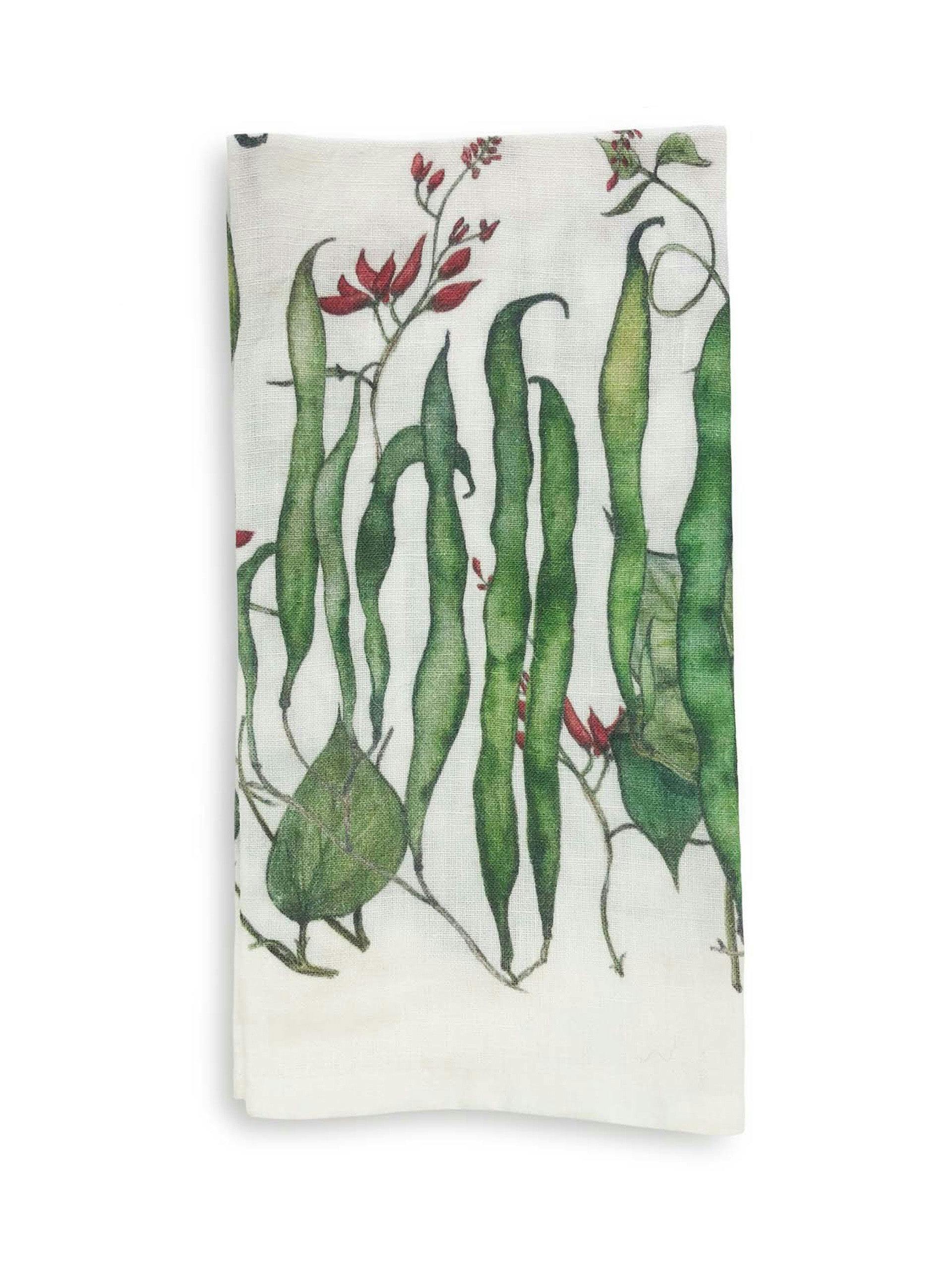 Bean Flower linen napkin