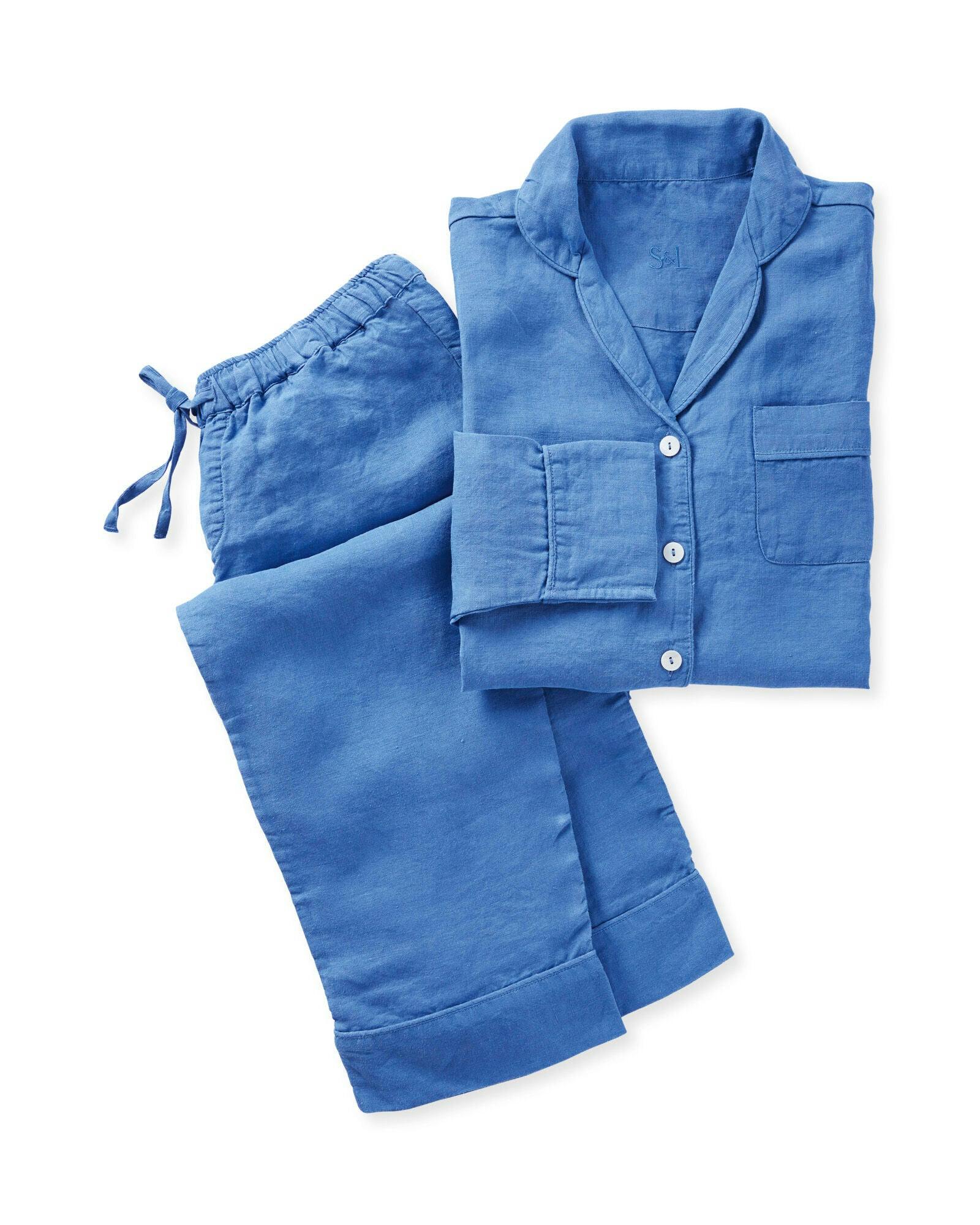 Blue linen pyjama set