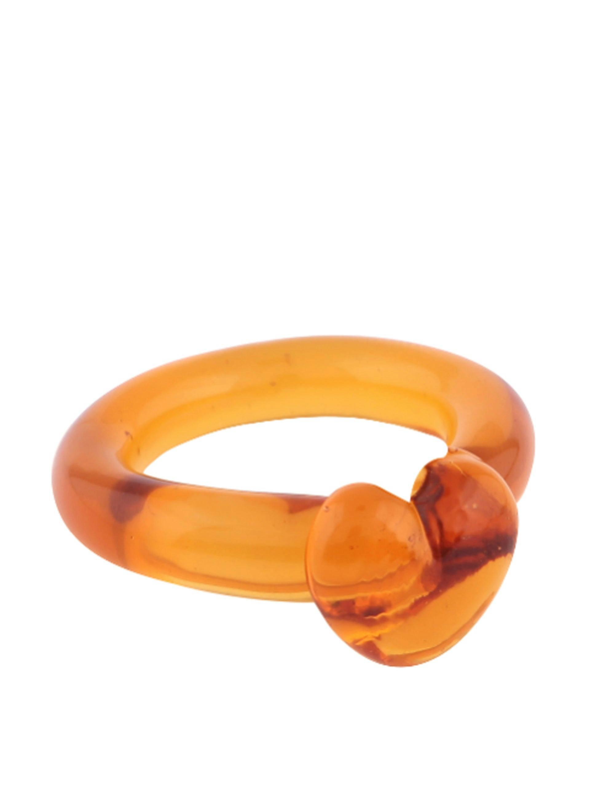 Love ring in amber