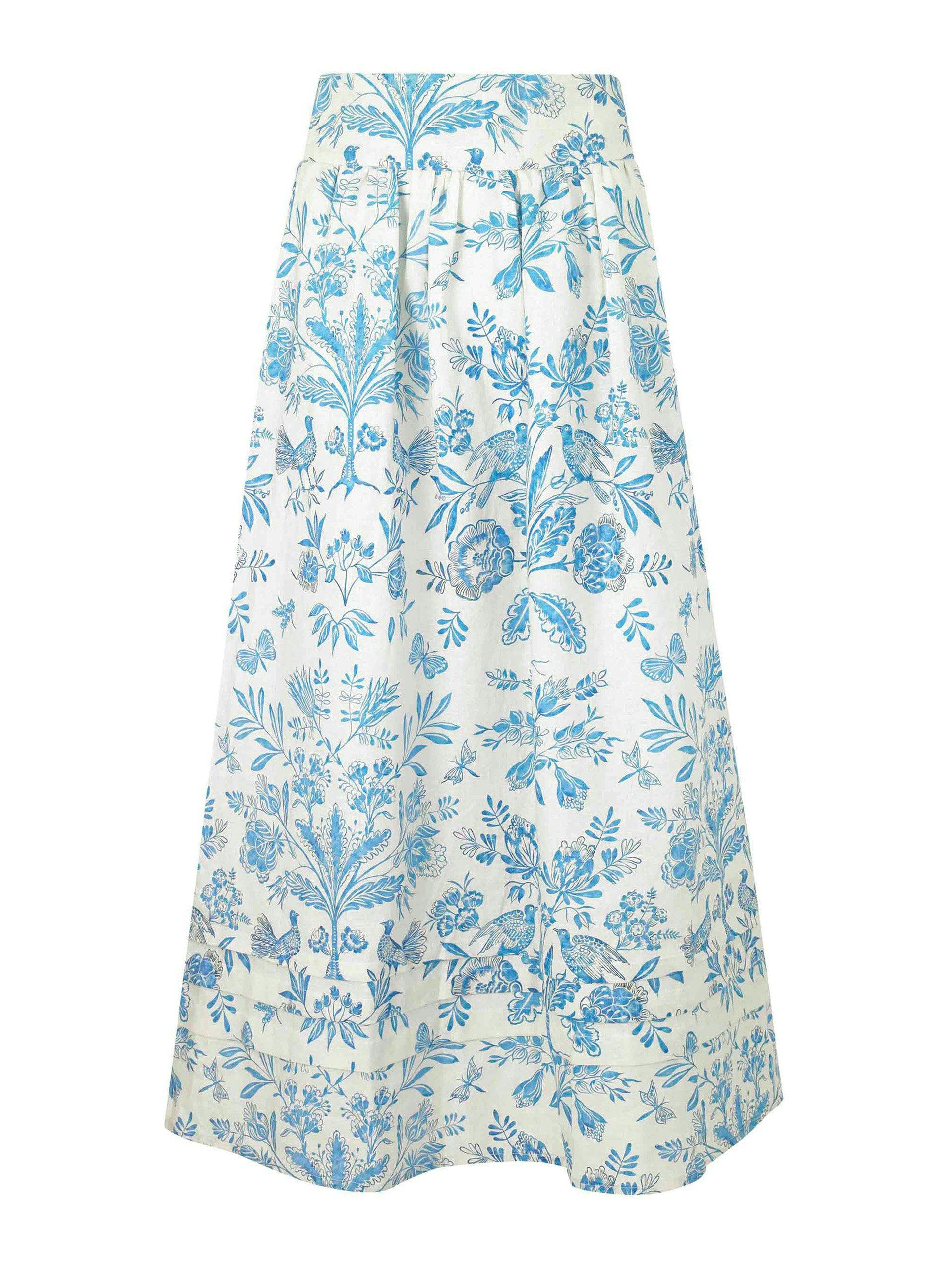 Blue and white Bushka skirt