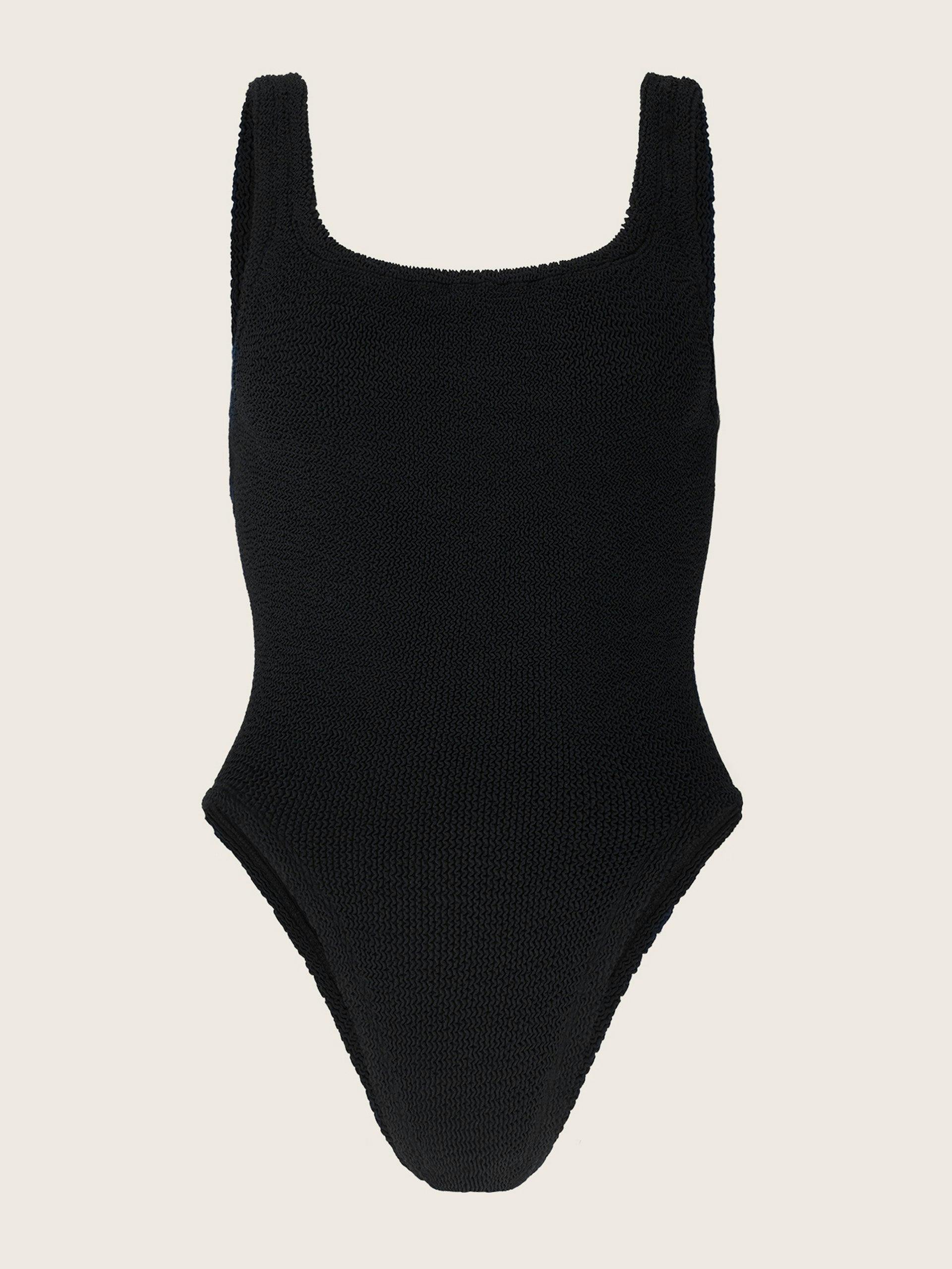 Black square neck swimsuit