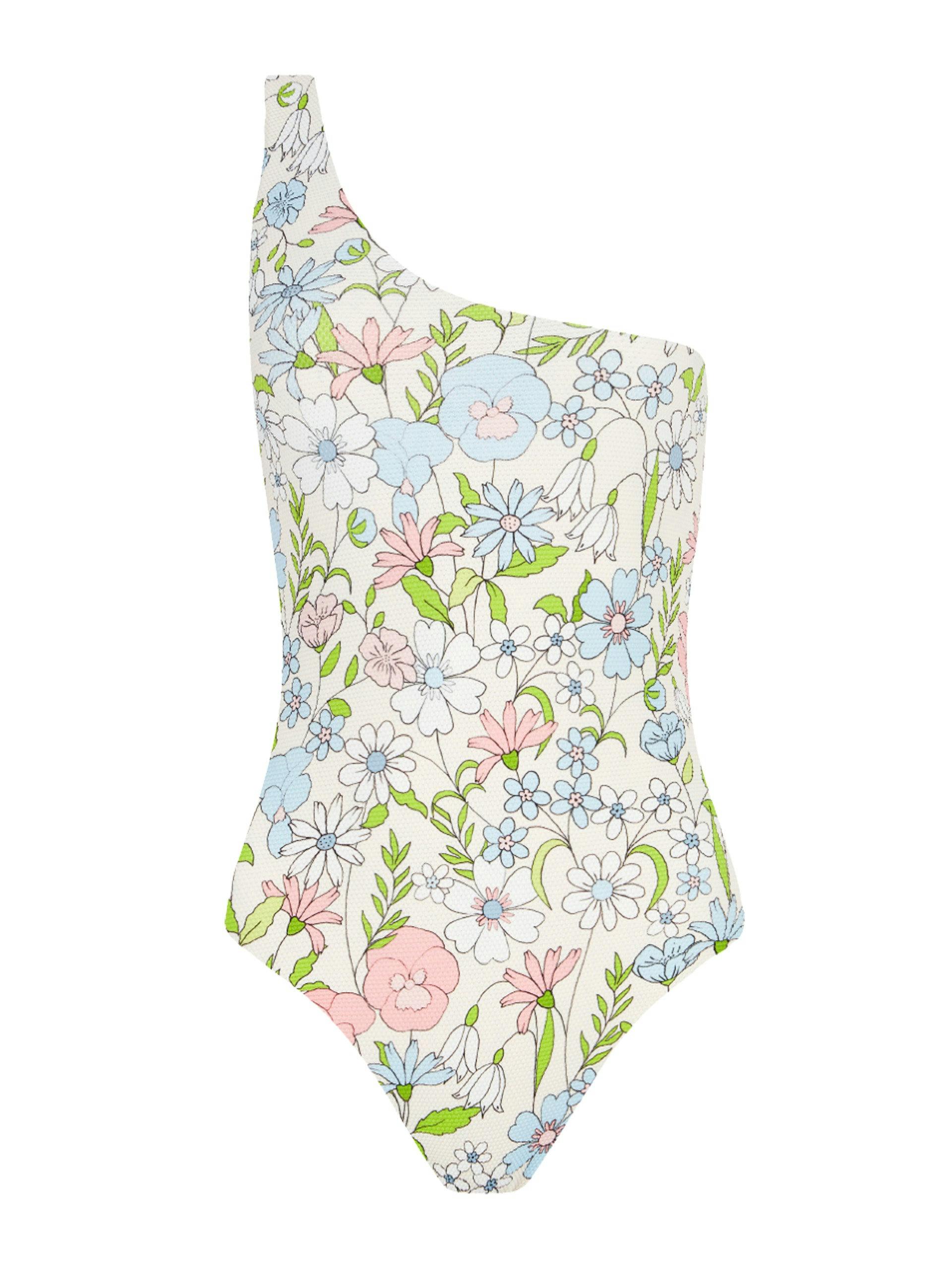 Summer Meadow one-shoulder Emily swimsuit