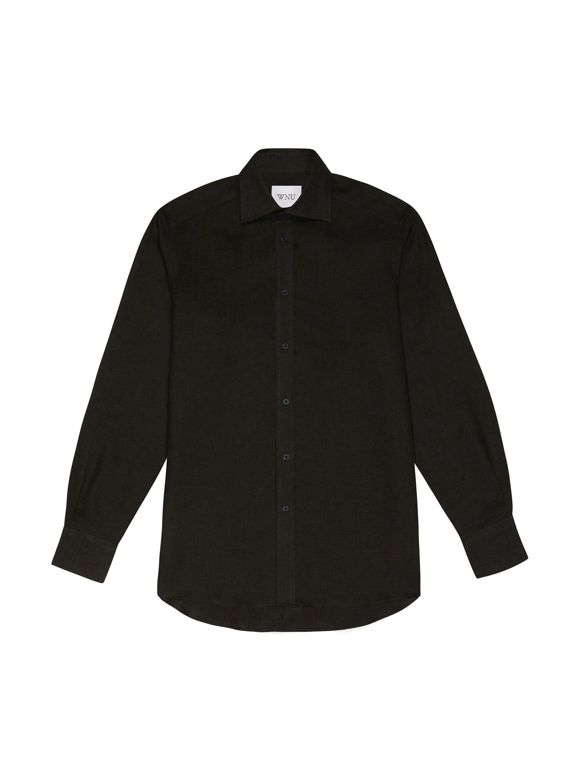 The Boyfriend: black linen shirt