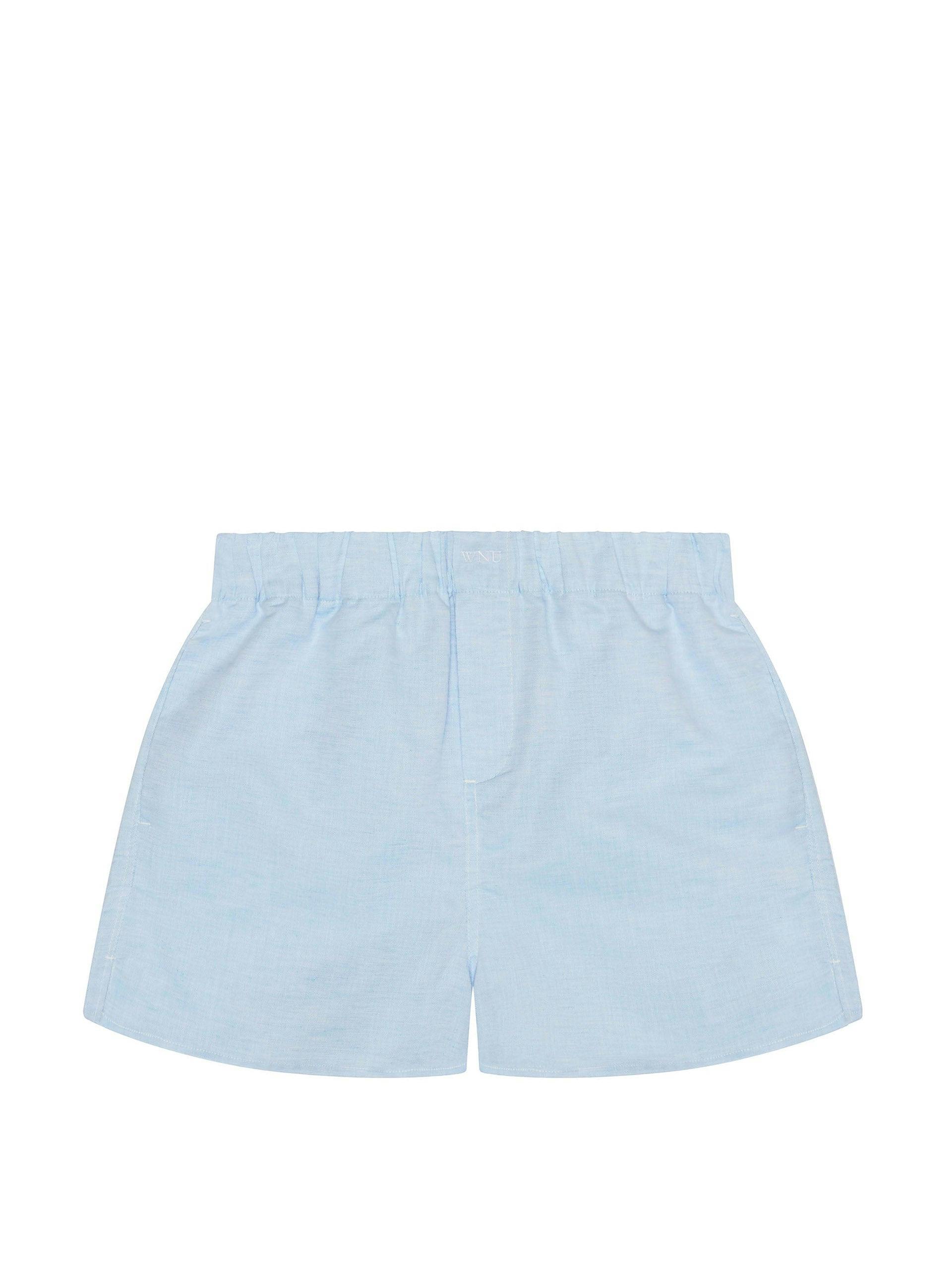 The Short: Celeste blue weave shorts