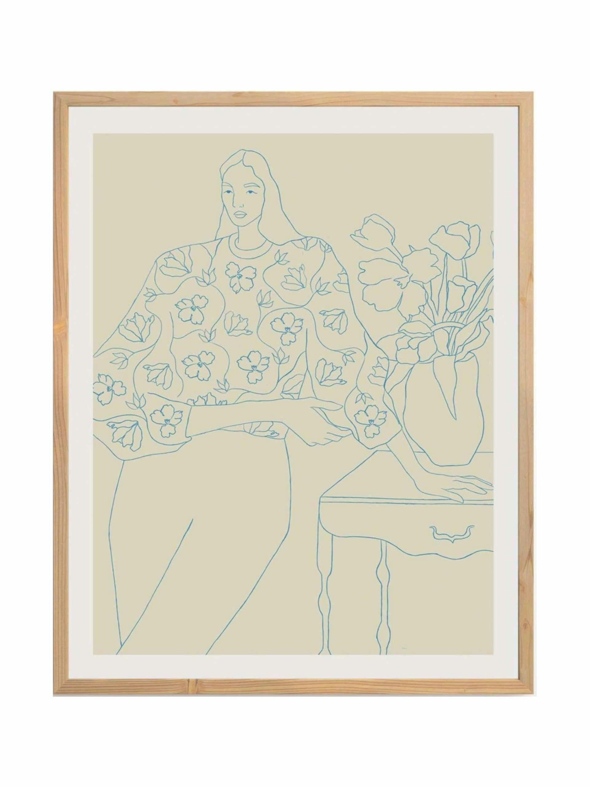 Print | 'Flowers For The Blue Girl' #02