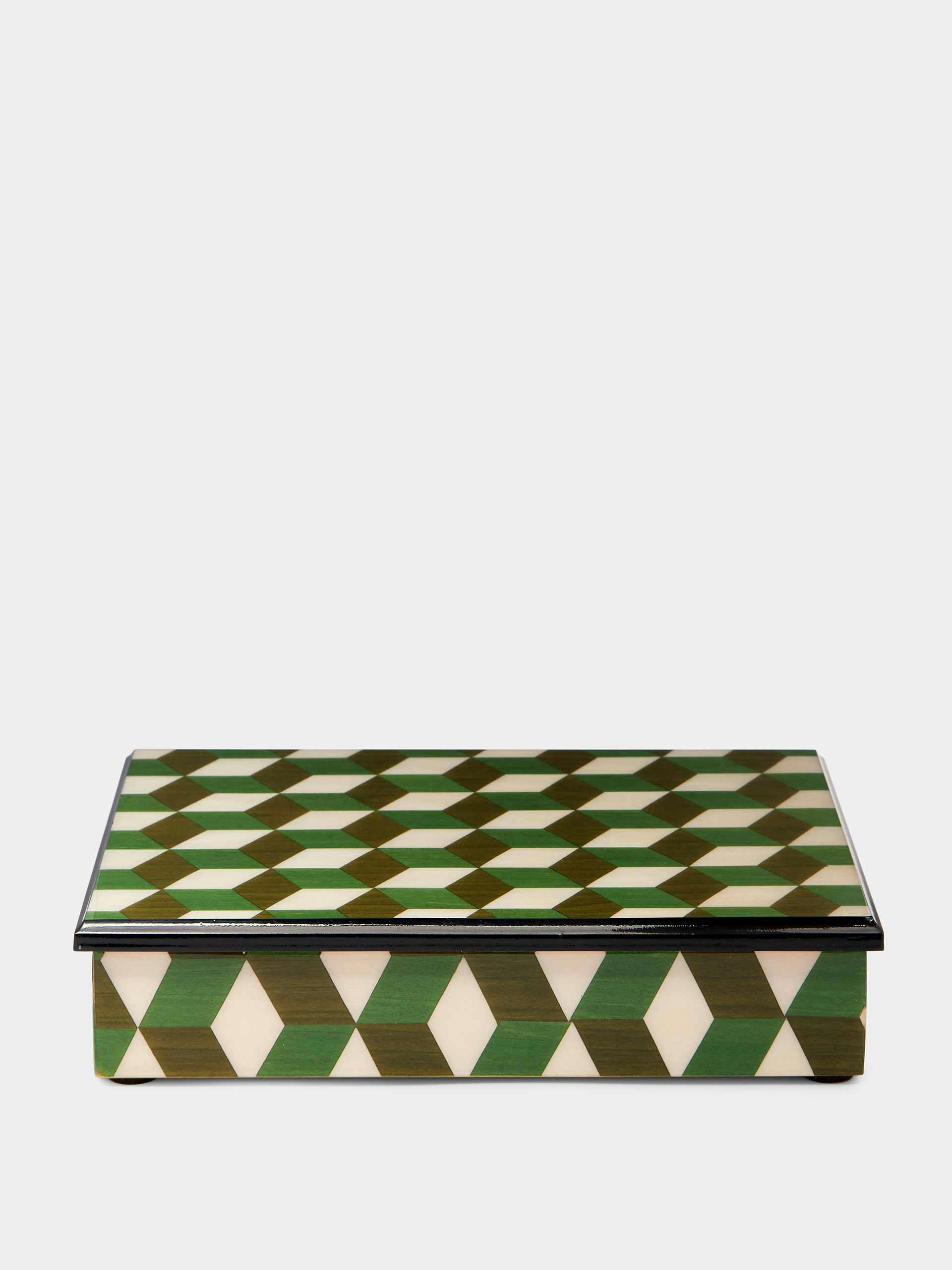 Pattern wood inlay box