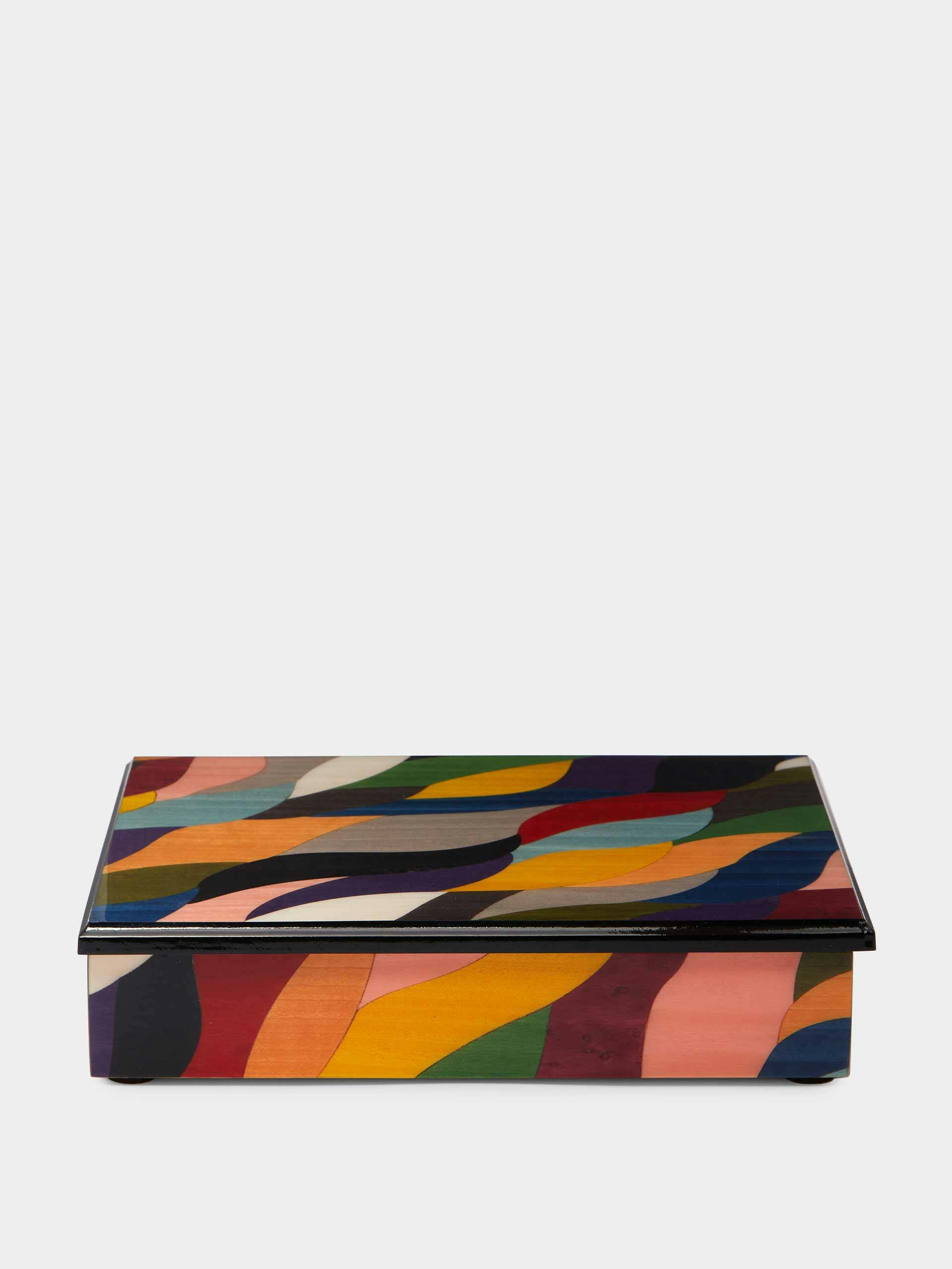 Patterned wooden box