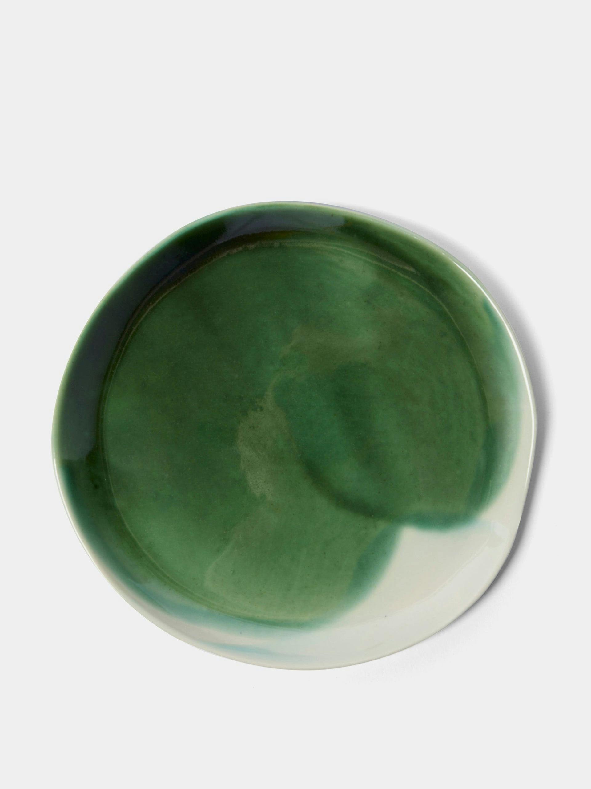 Green porcelain side plates (set of 4)