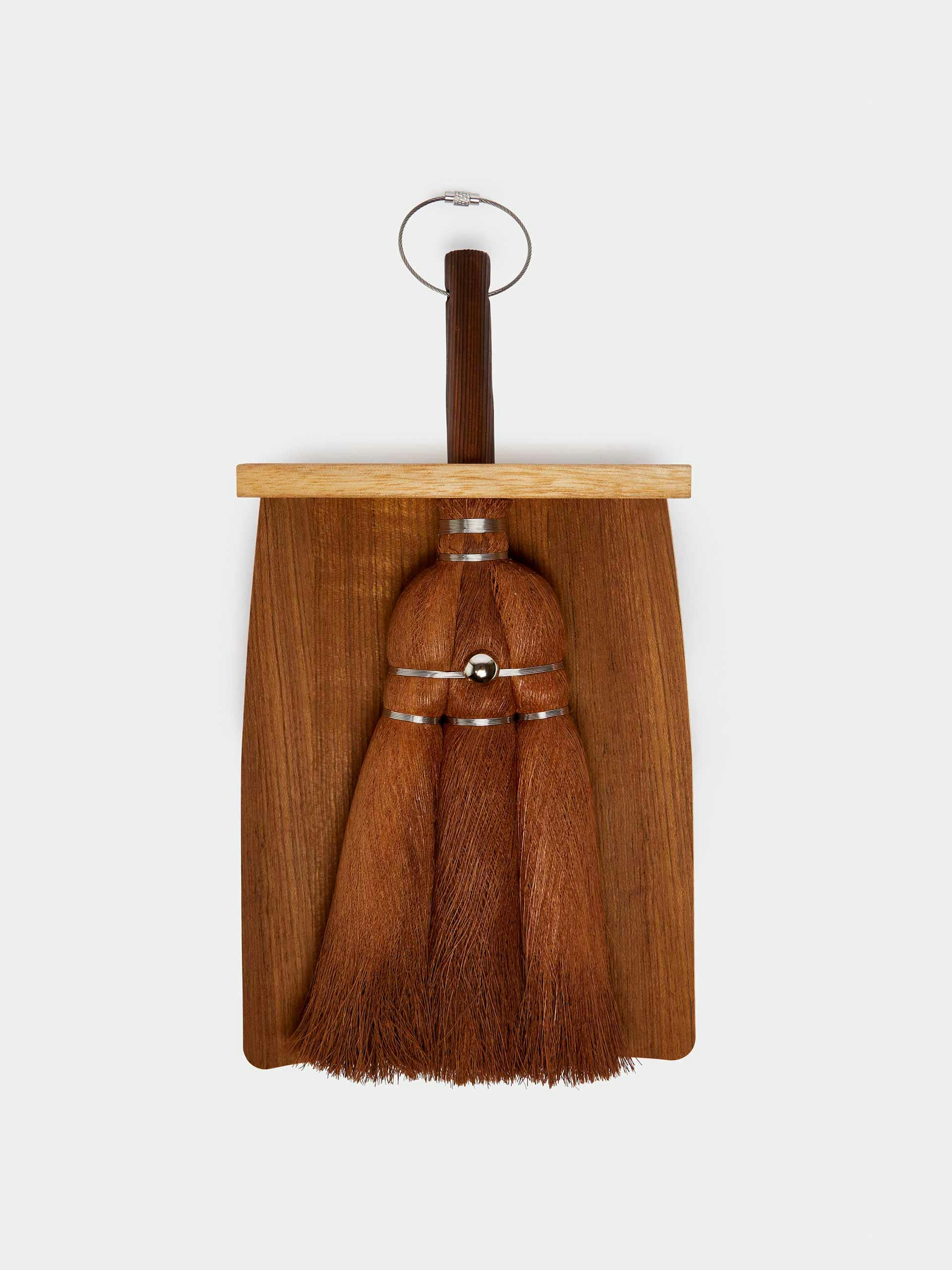 Cypress dustpan and brush