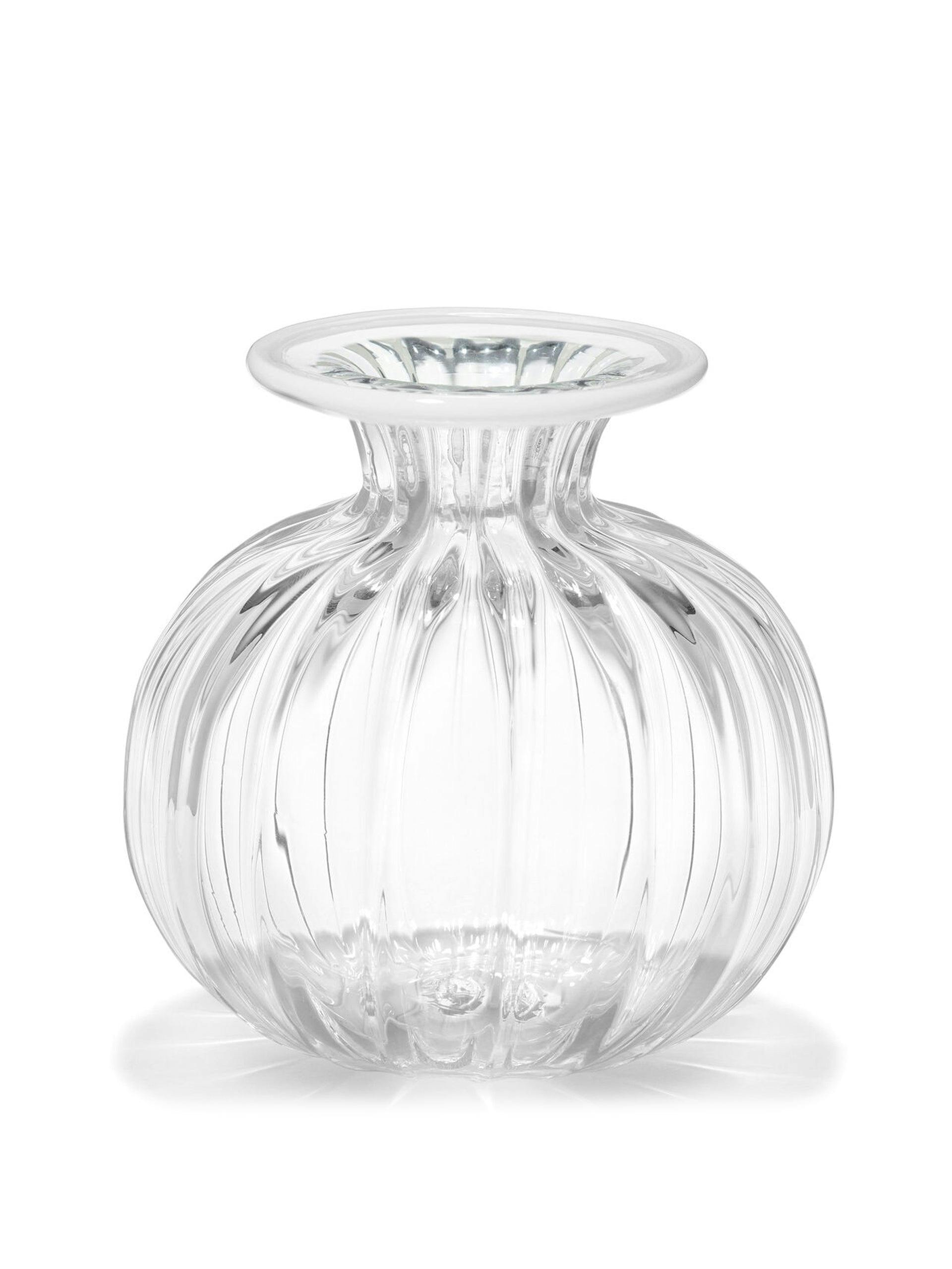 Hand blown rounded bud vase
