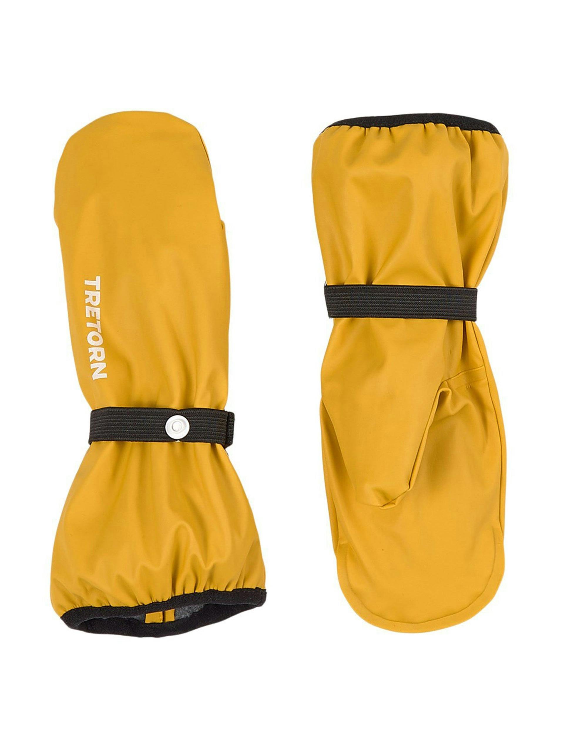 Yellow waterproof mittens