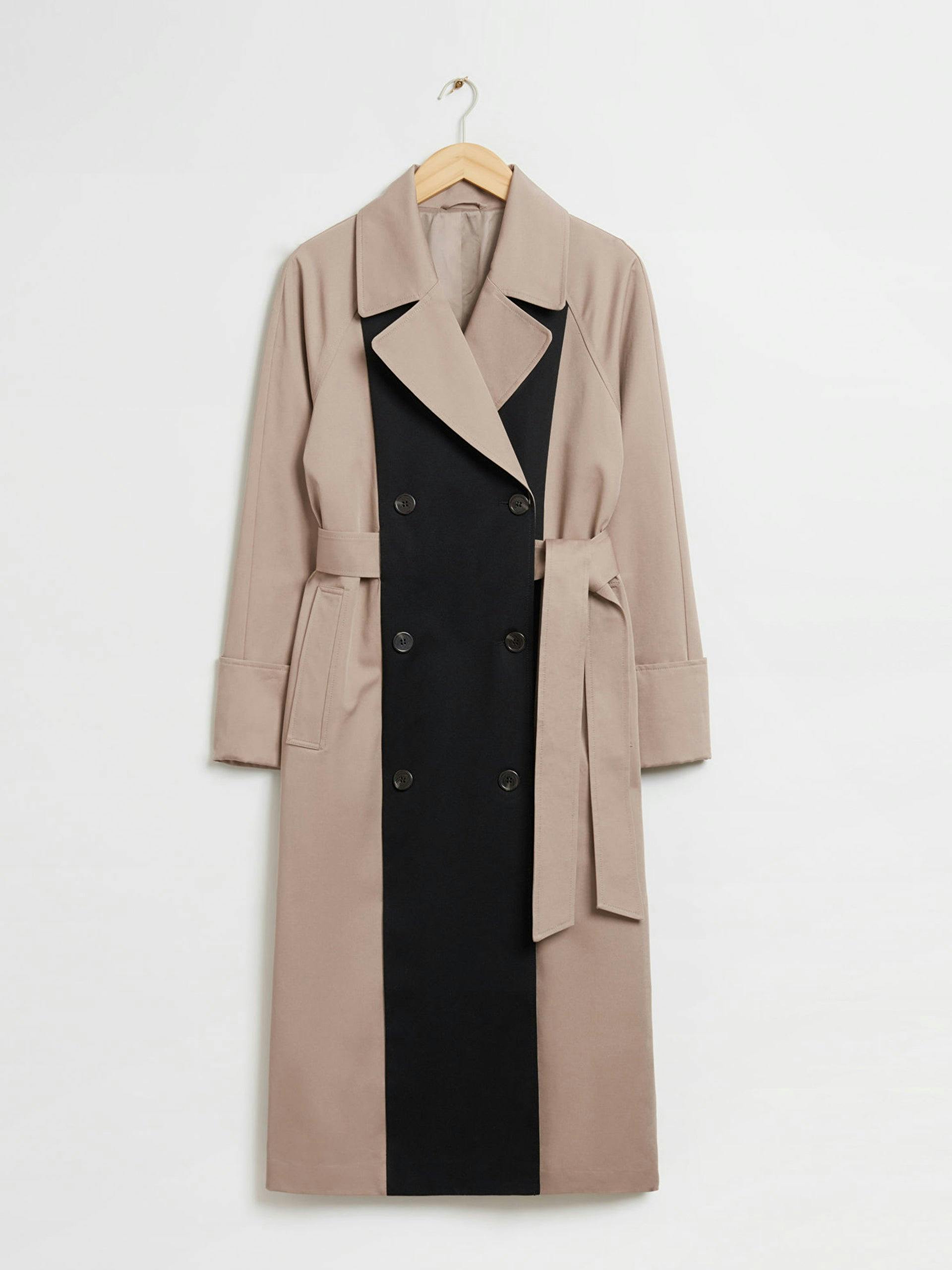 Relaxed double breasted trench coat