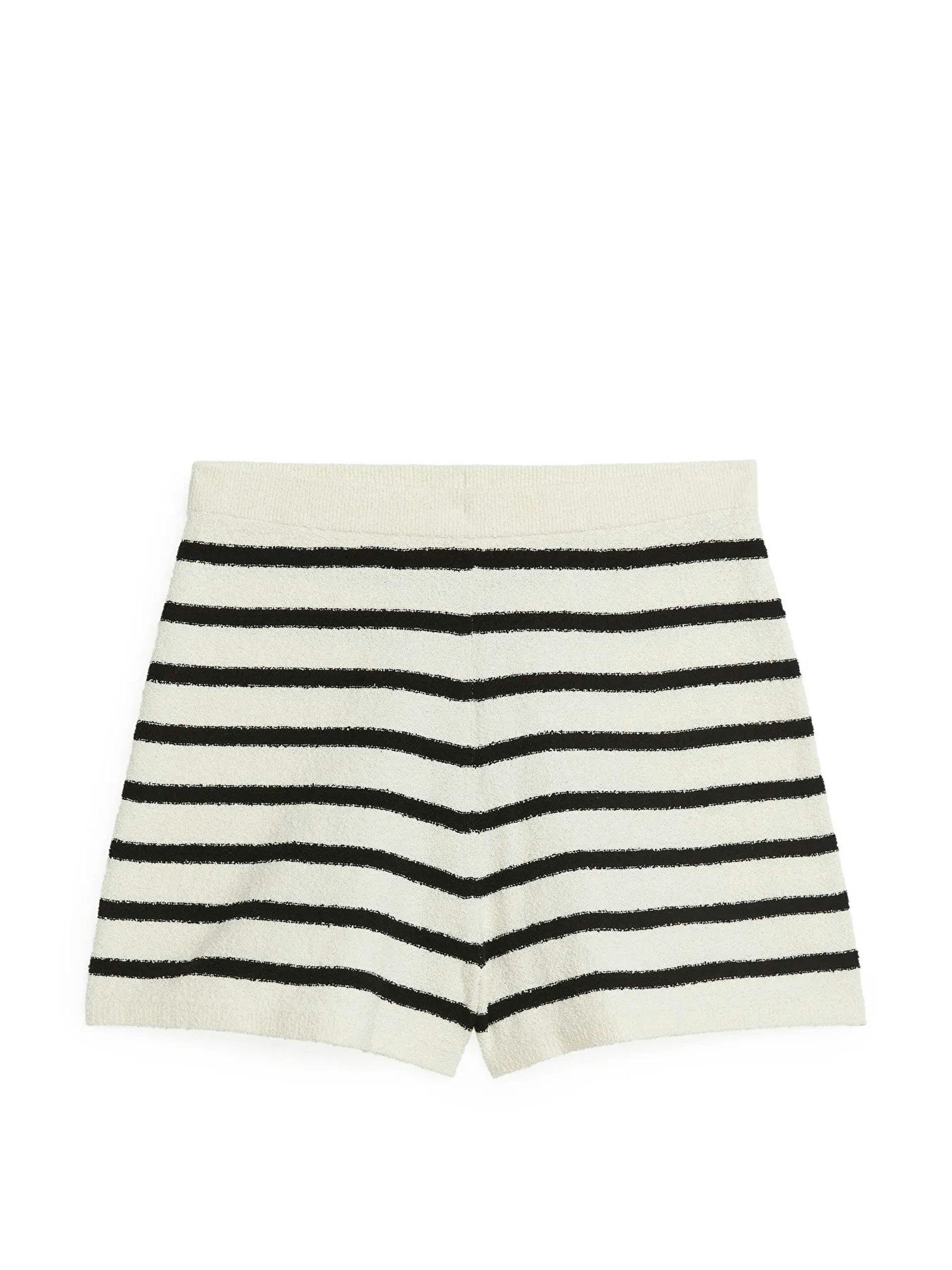Bouclé striped shorts
