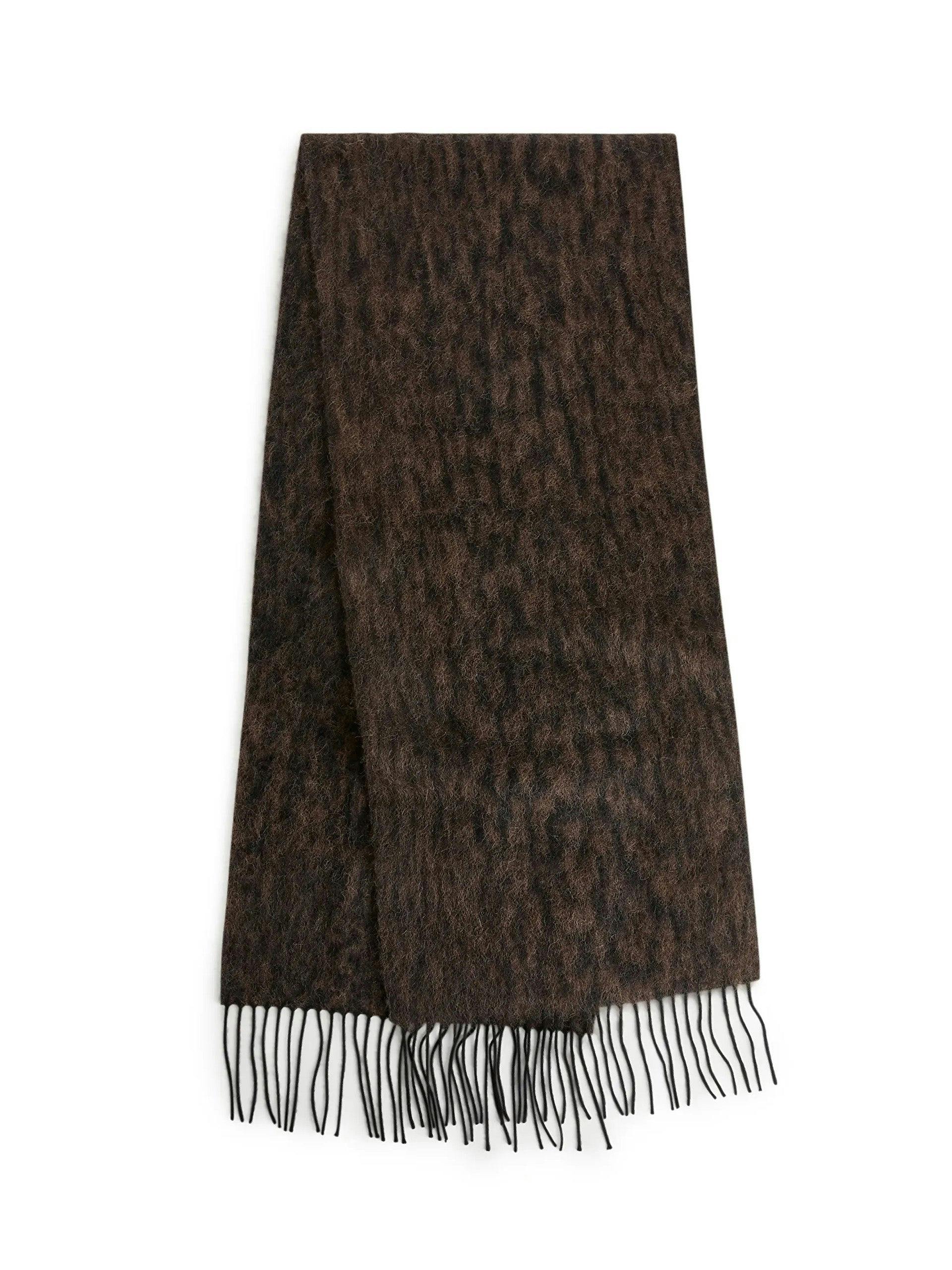 Black and brown wool scarf