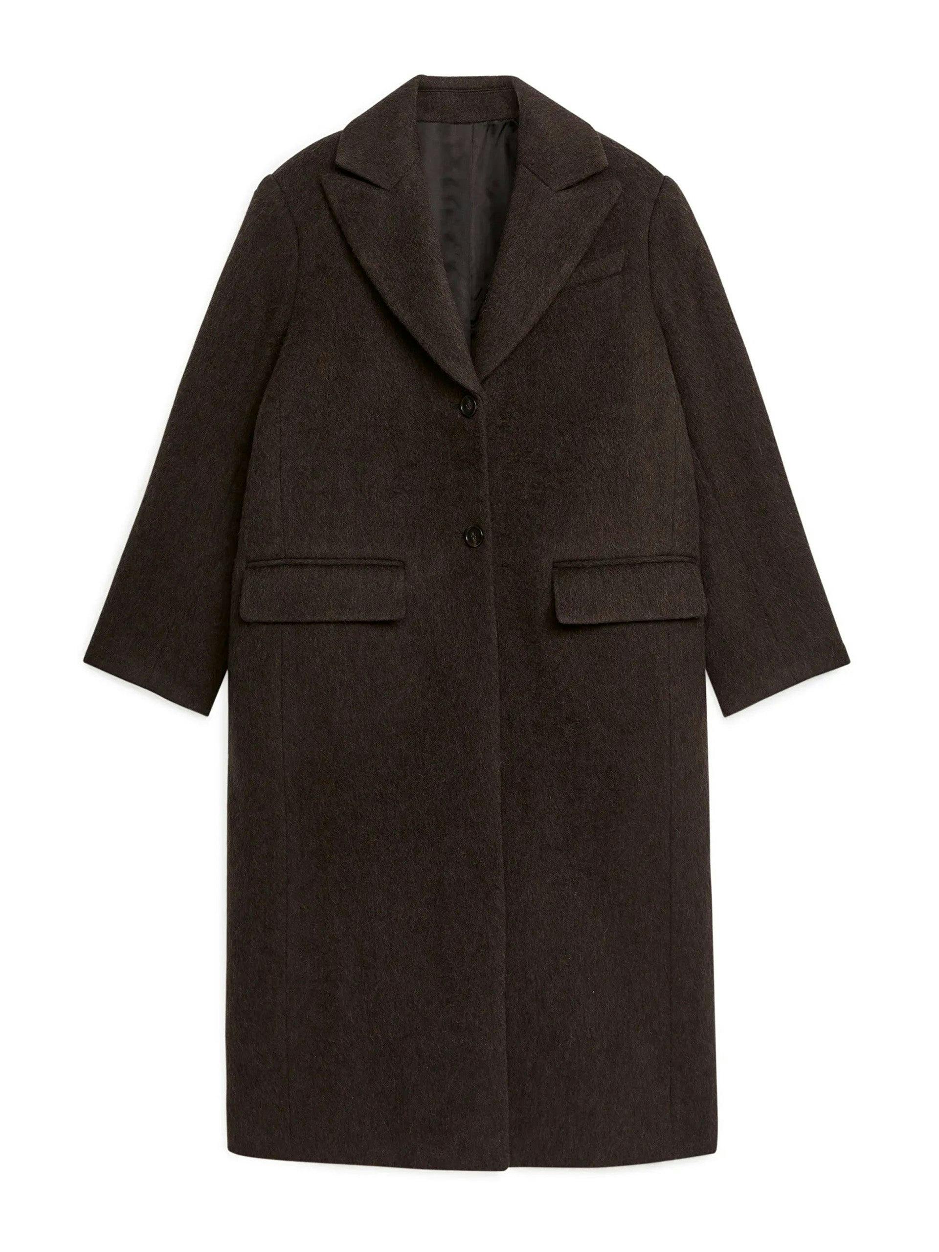 Brown wool blend coat