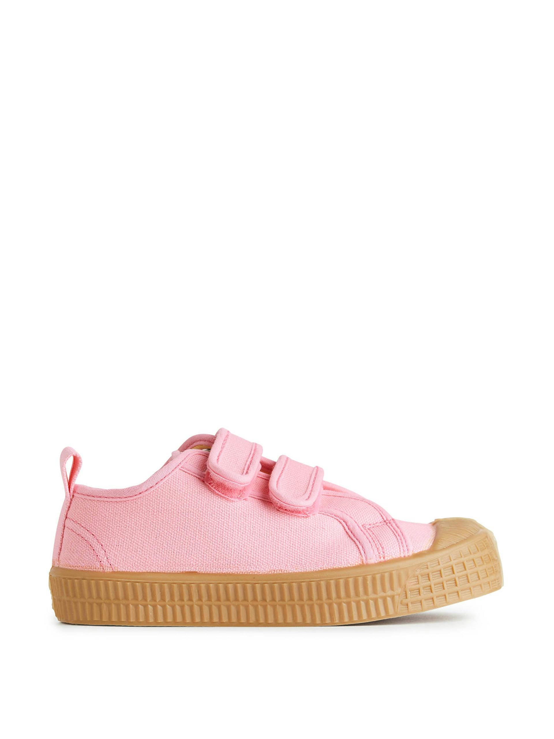 Pink cotton trainers