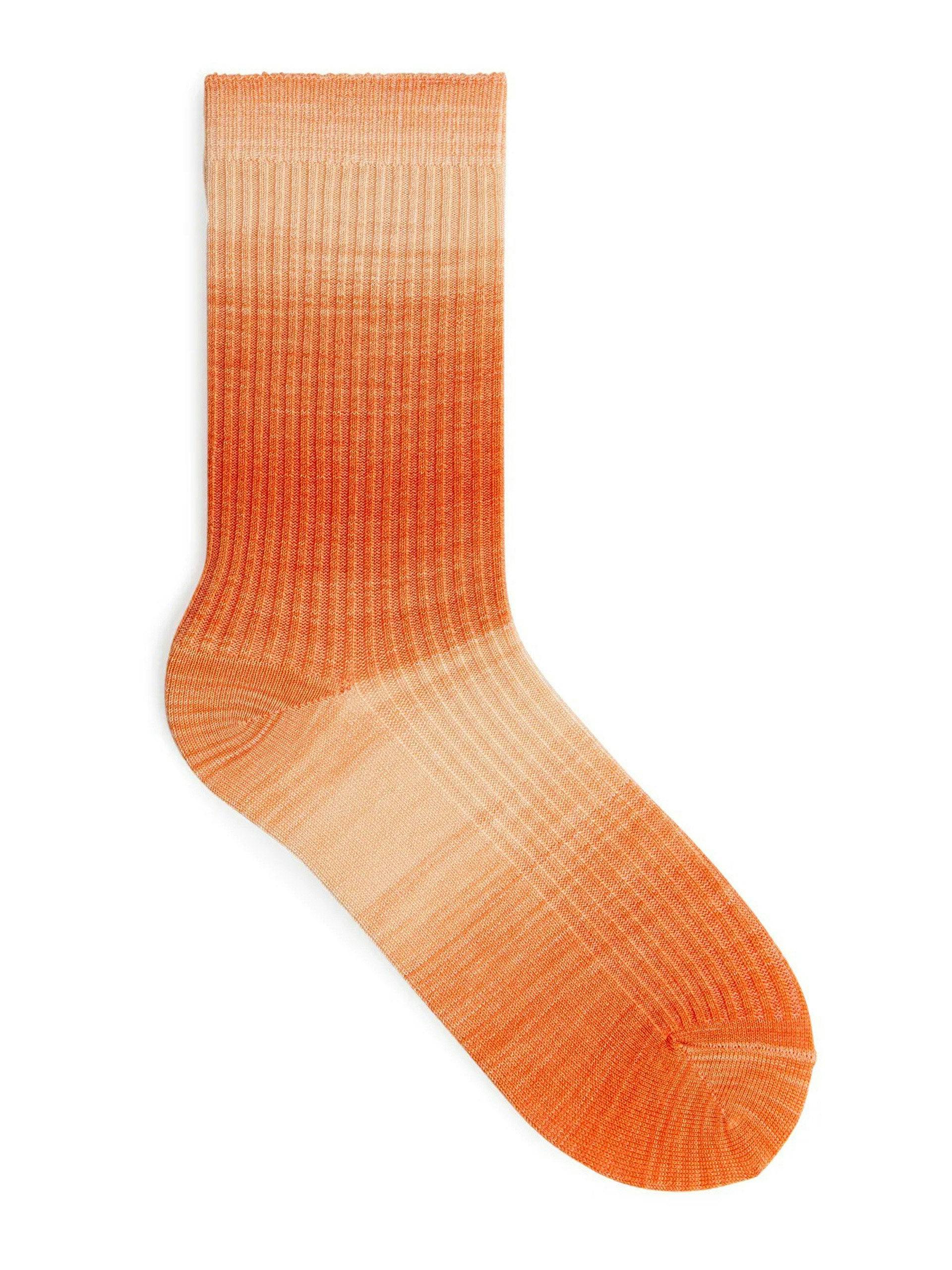 Orange tie-dye socks