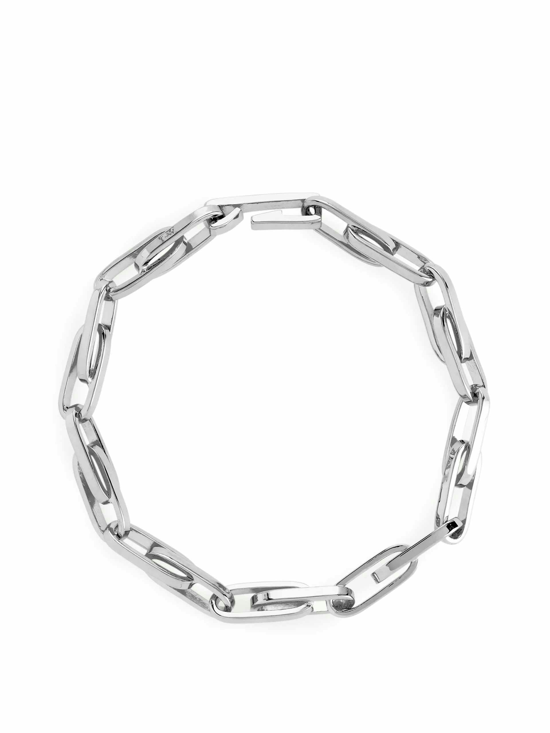 Silver-plated chain bracelet