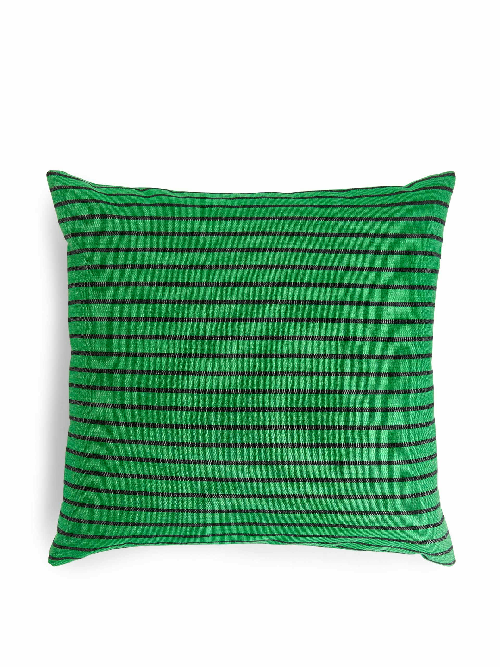 Afroart handwoven striped green cushion cover