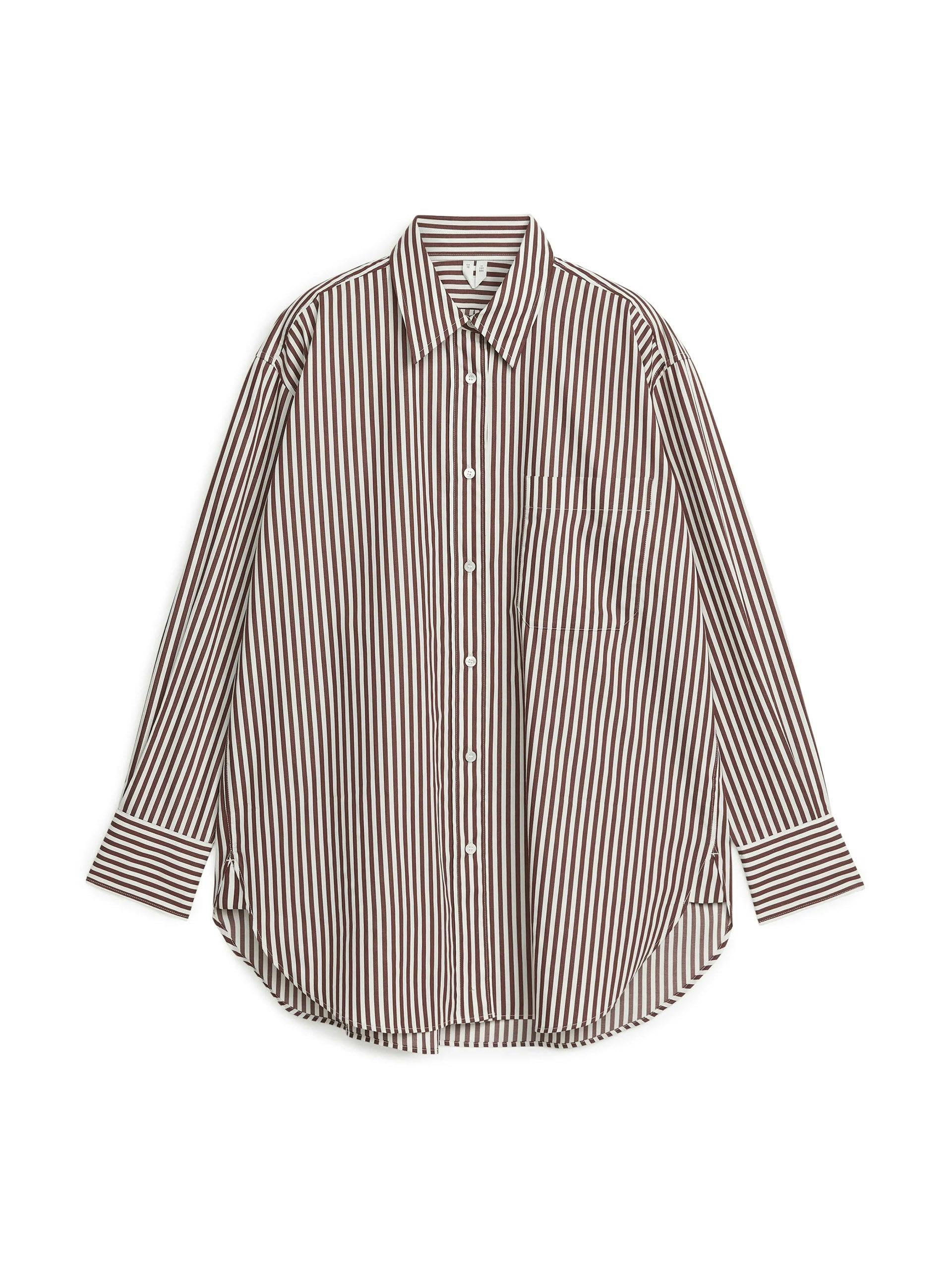 Organic cotton stripe poplin shirt