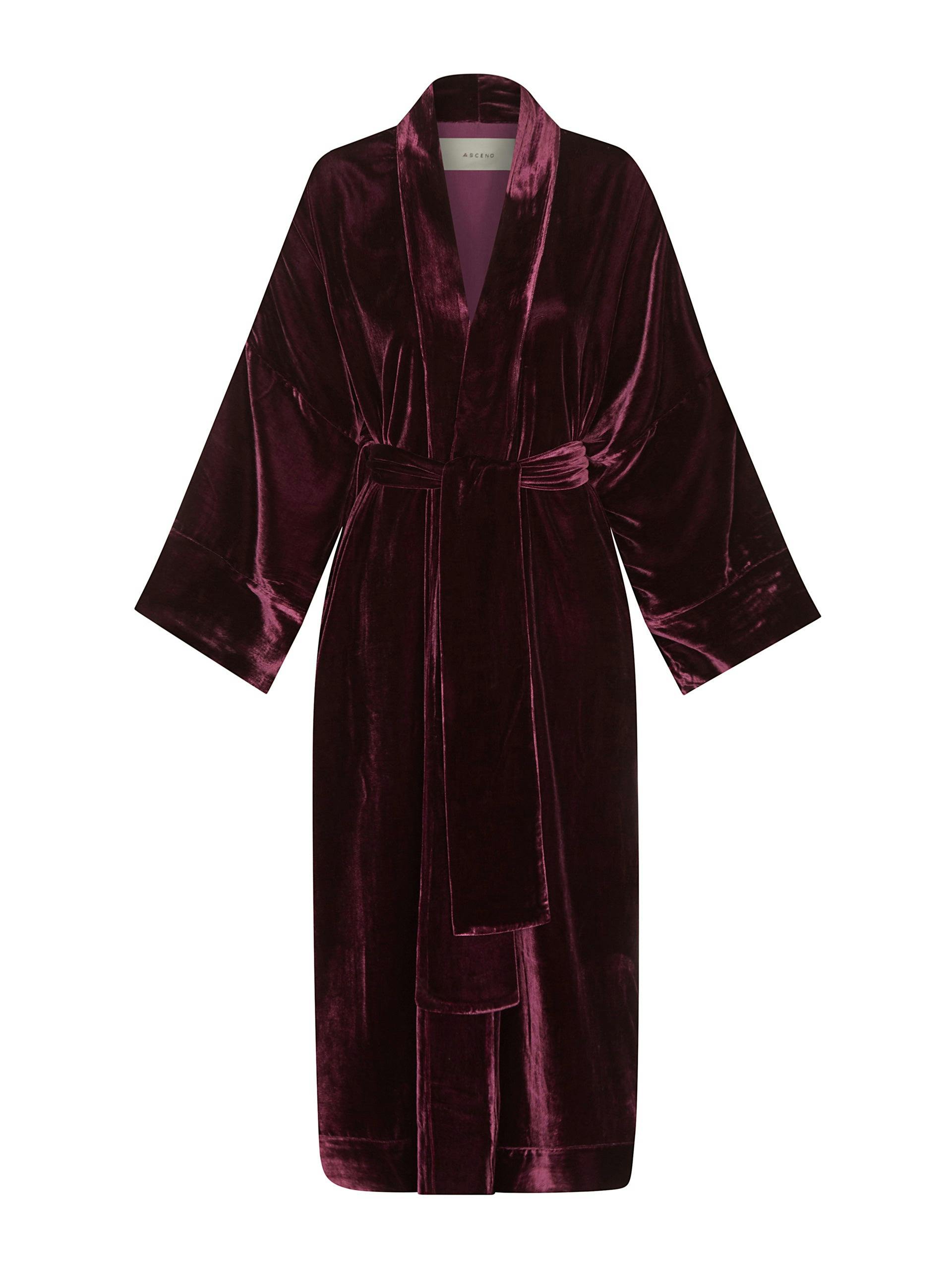 Burgundy velvet robe