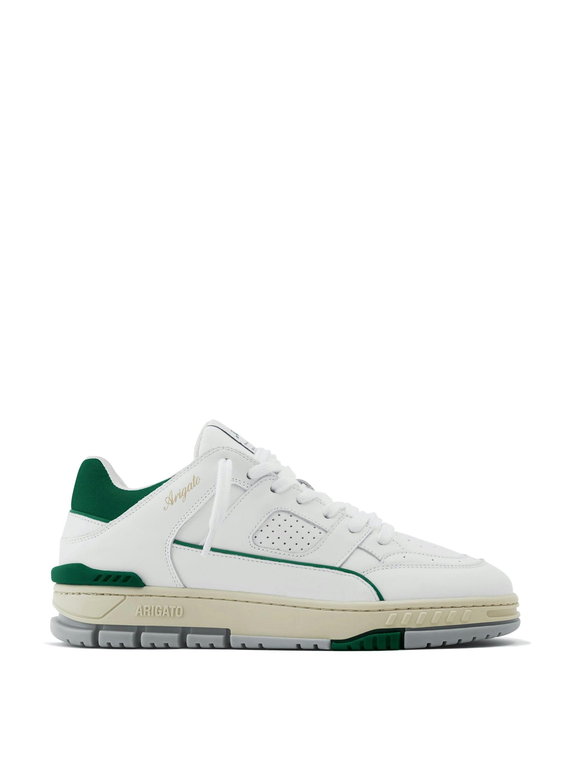 White and green basketball trainers