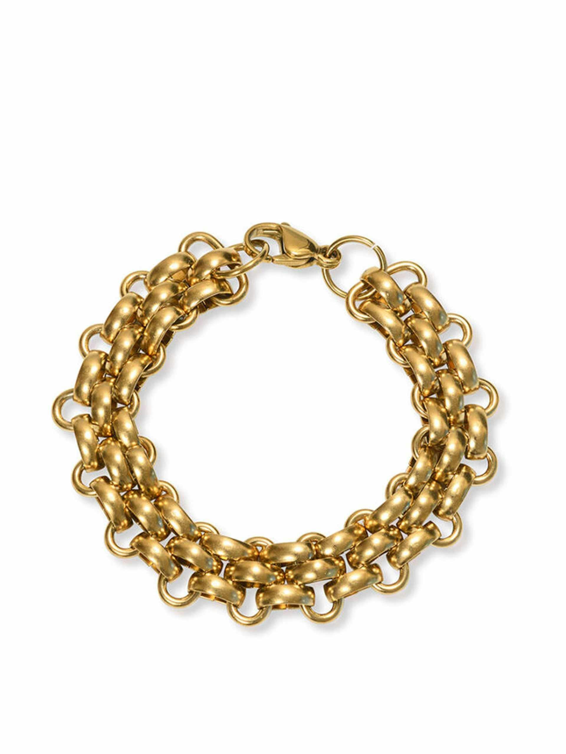 Knit gold bracelet