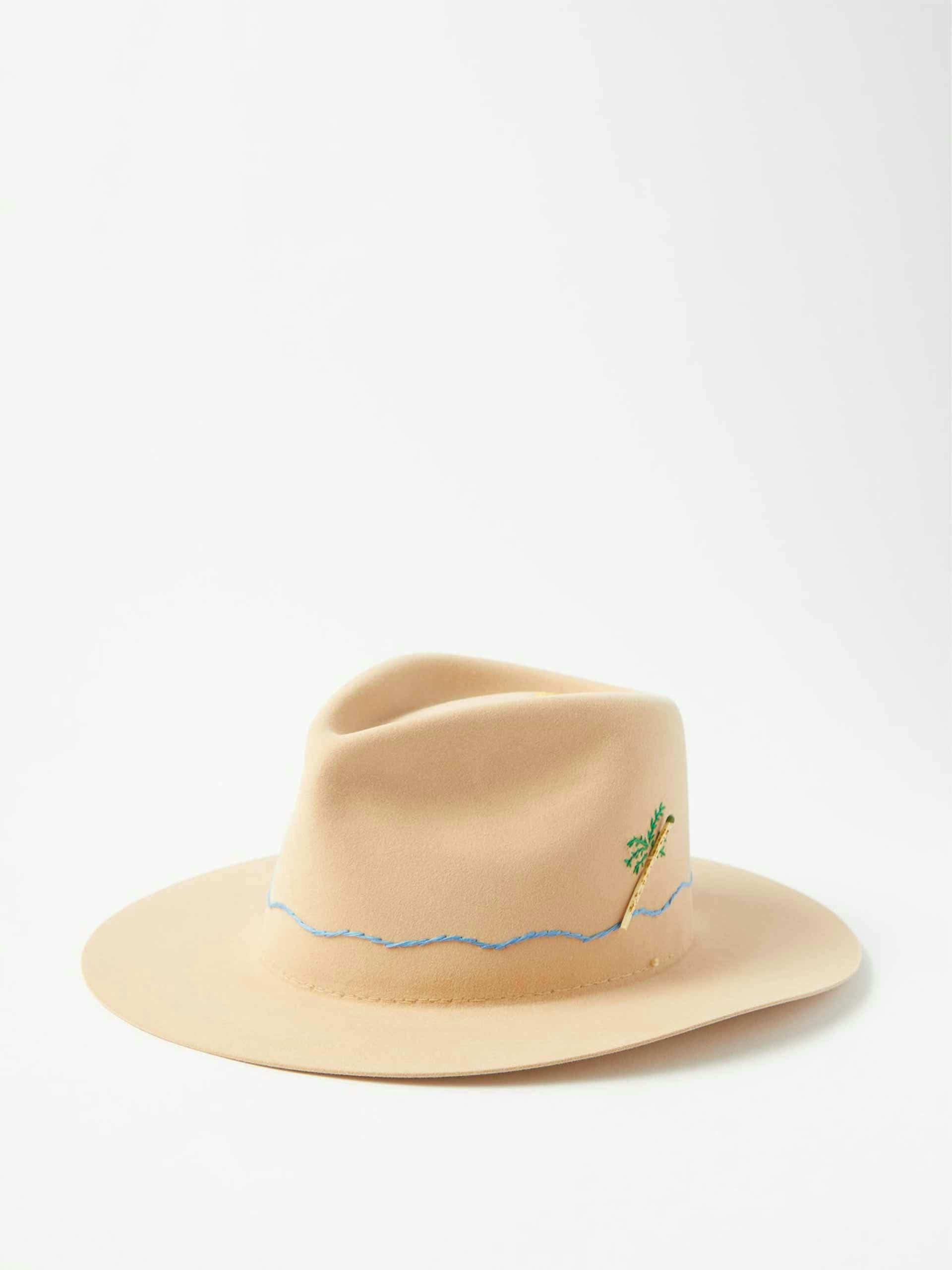 Palm tree embroidered hat