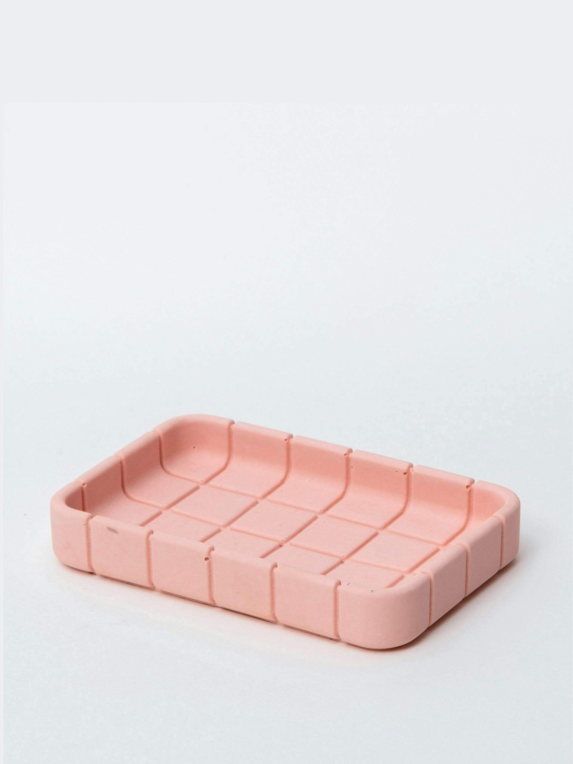 Pink tile soap dish