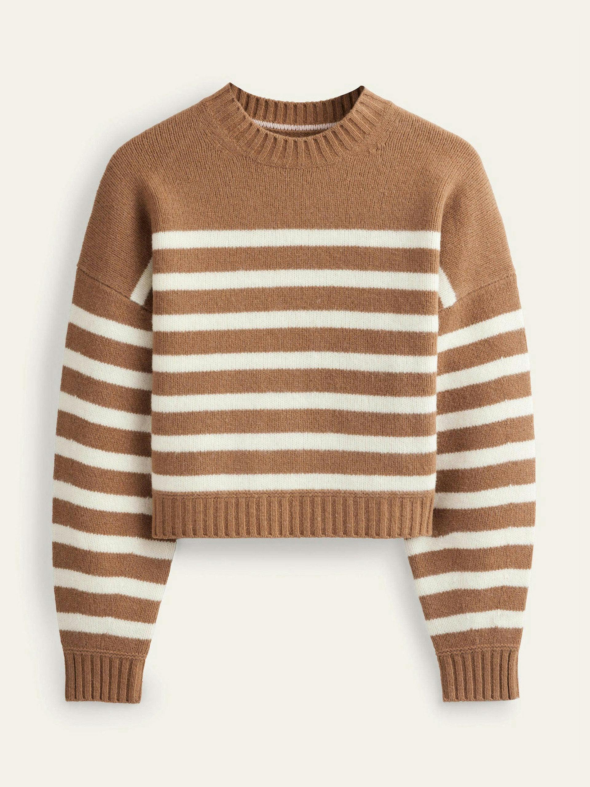 Striped wool cropped jumper