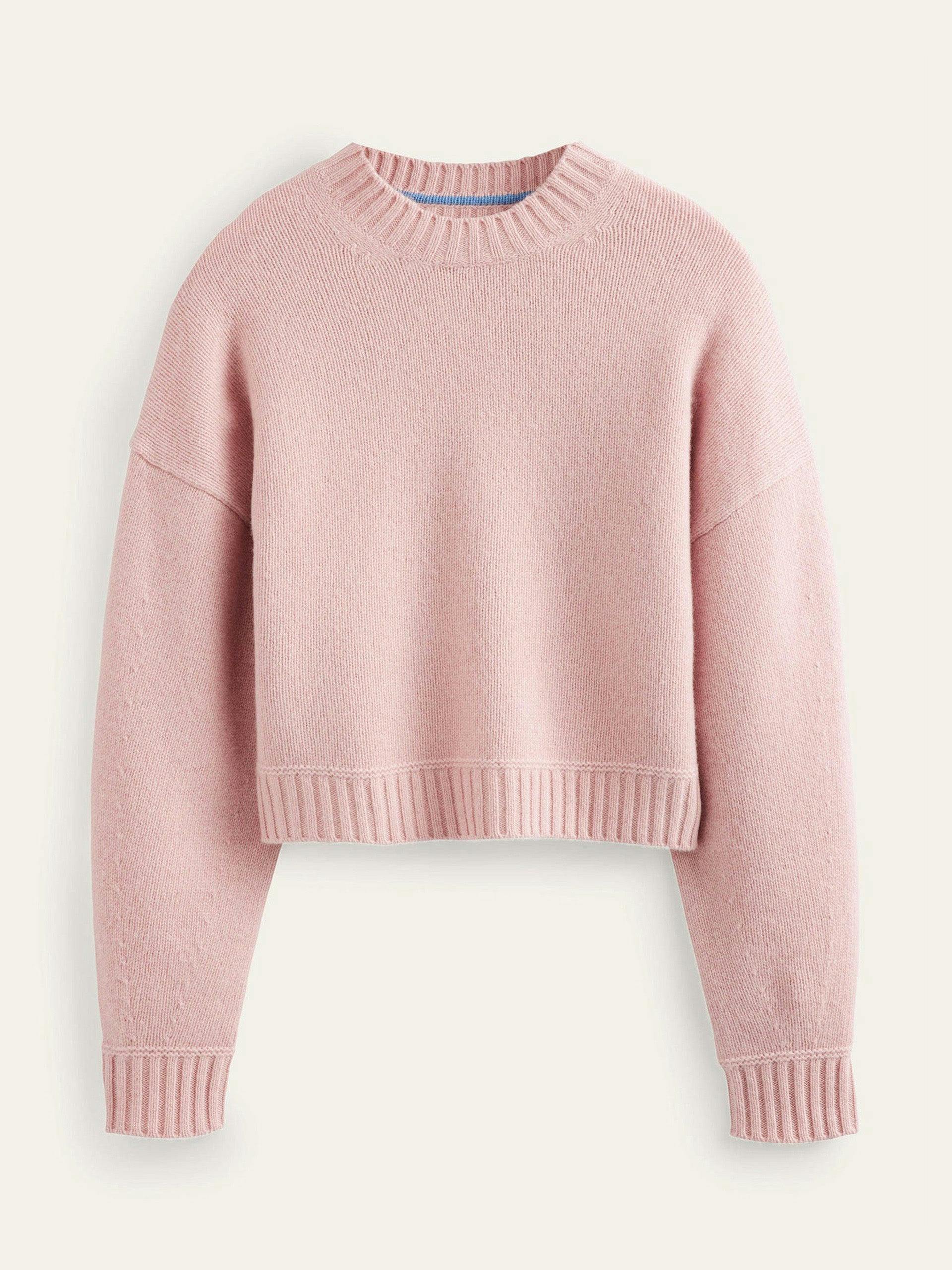 Brushed wool cropped jumper