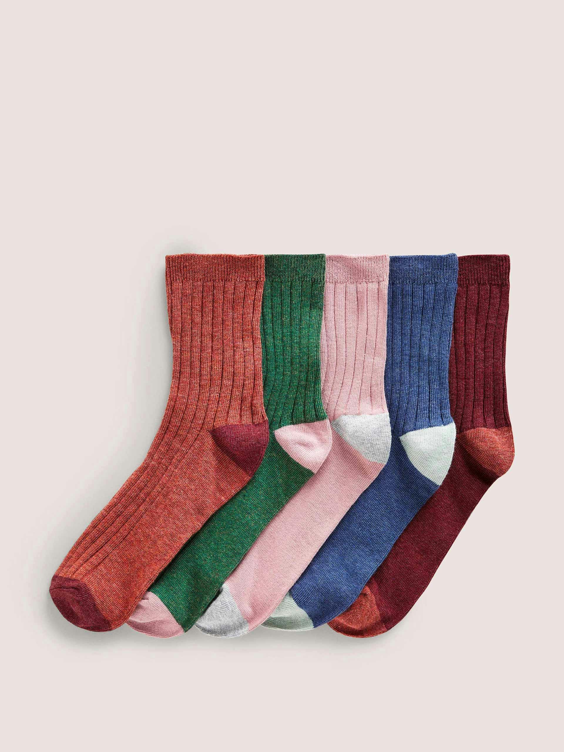 Ribbed ankle socks (pack of 5)