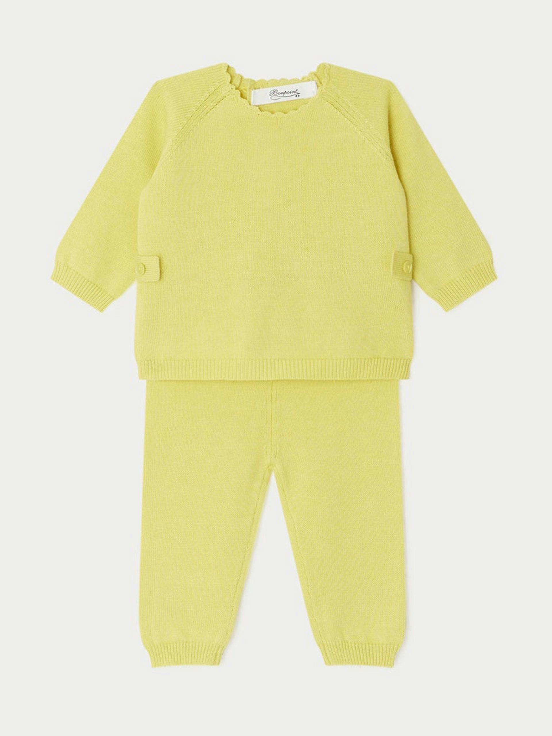 Knitted-cotton newborn set