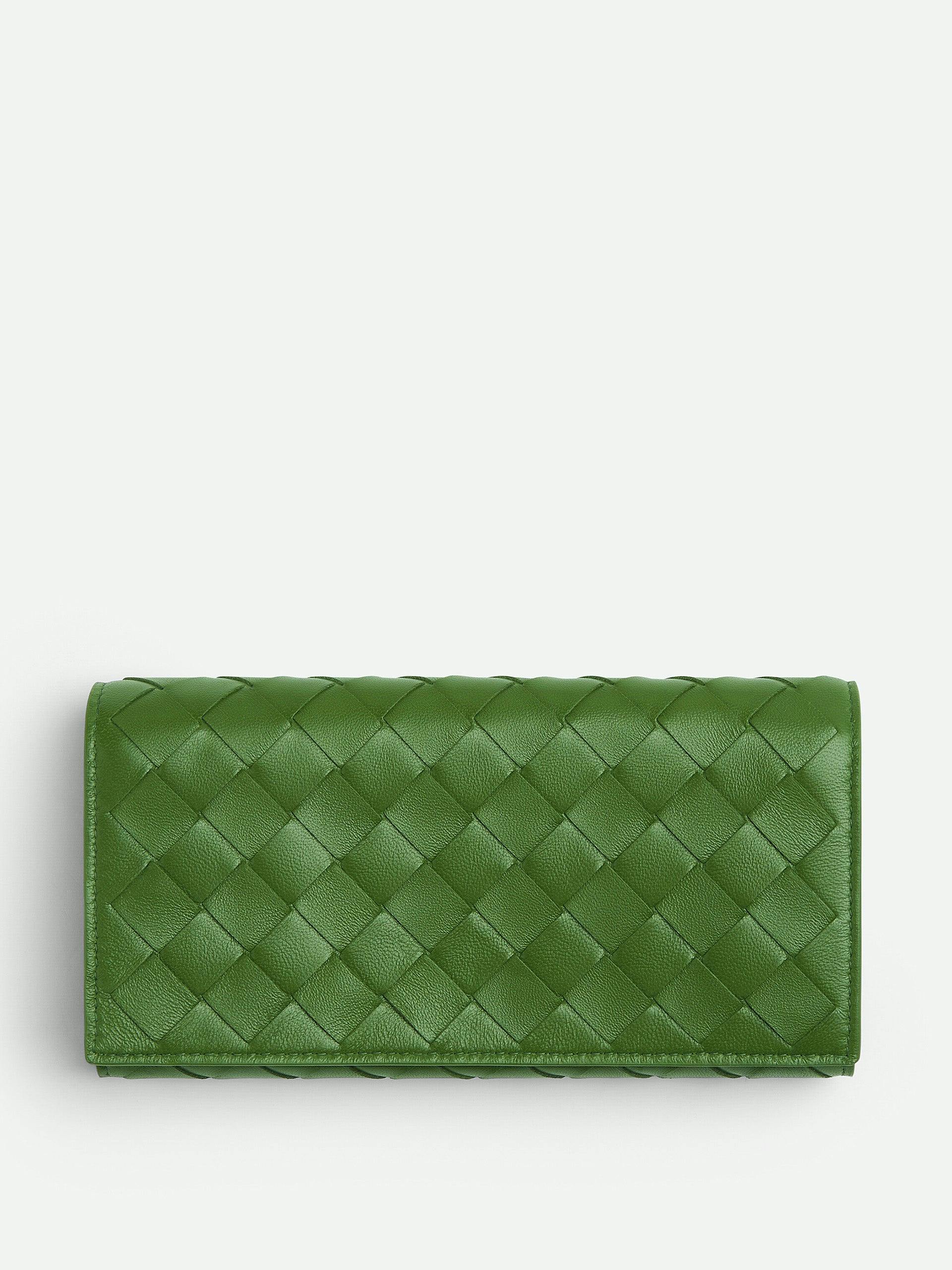 Woven leather wallet