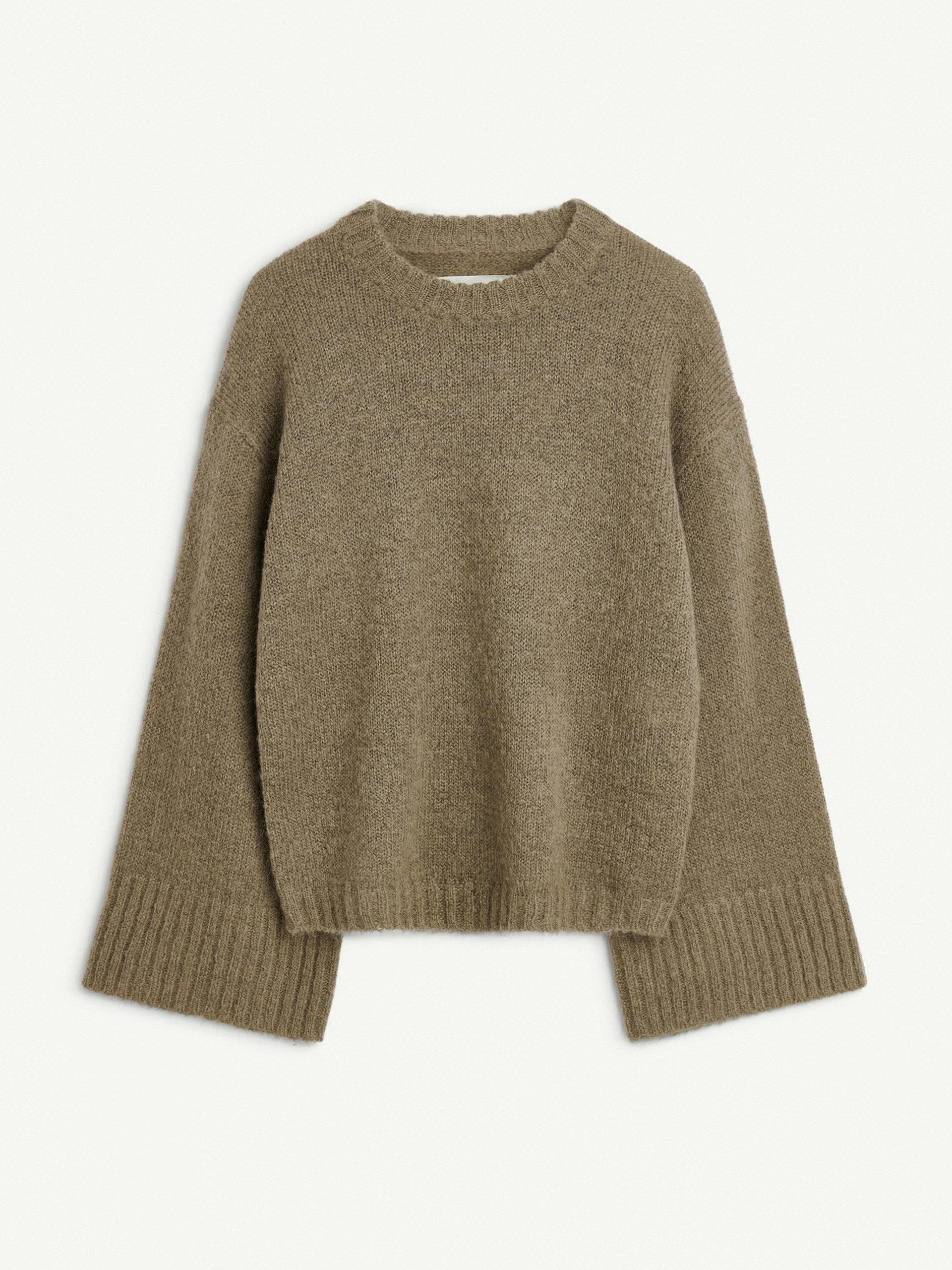 Mohair and wool blend knitted jumper