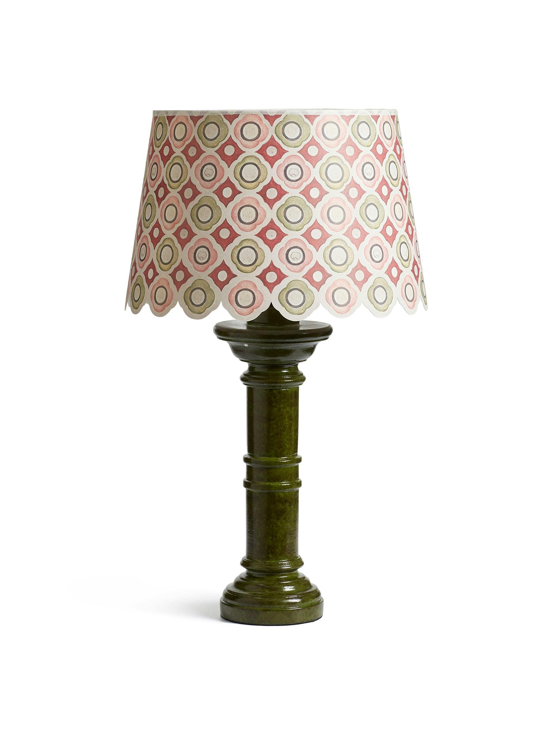 Floral printed table lamp