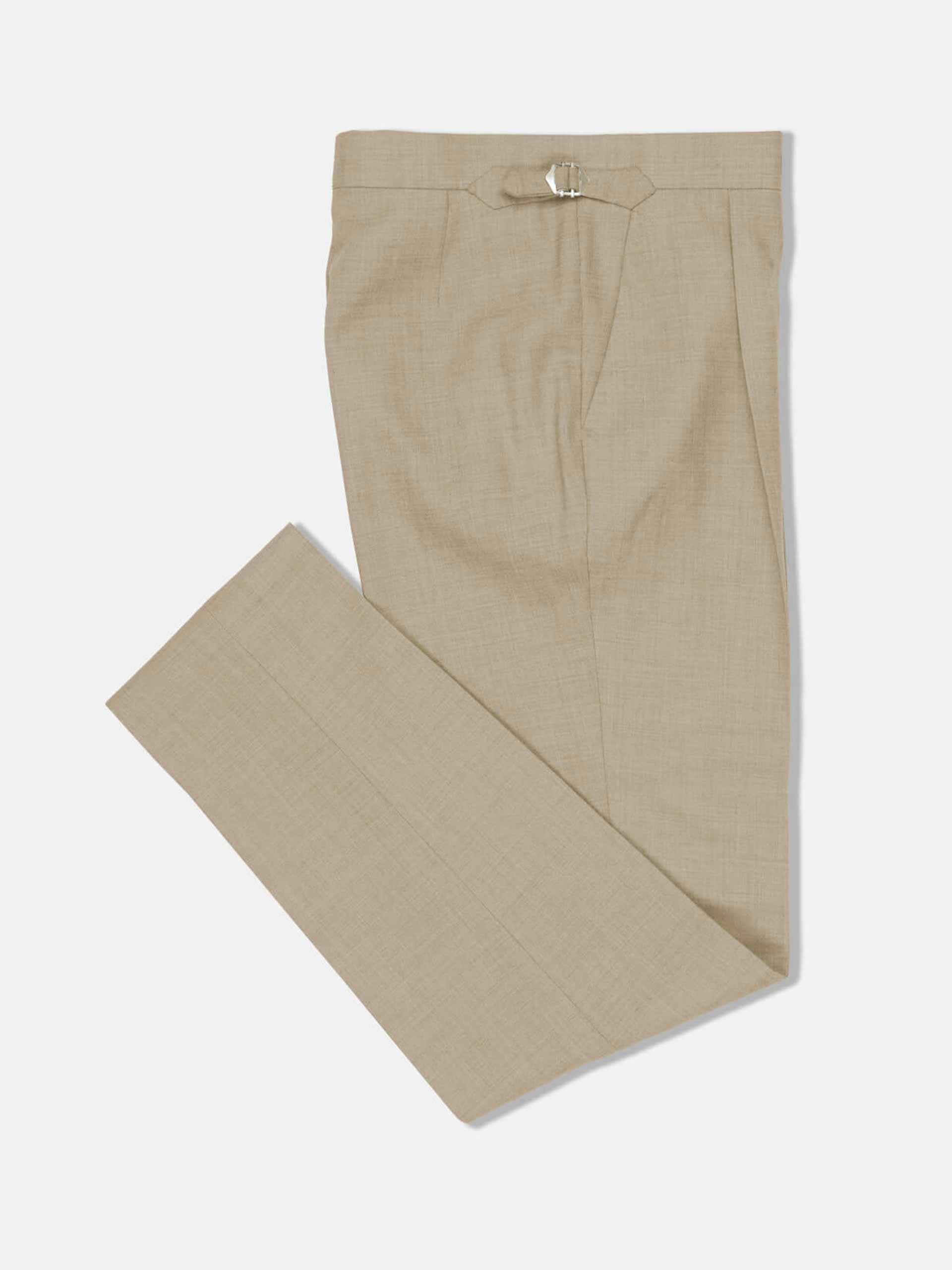 Pleat front trousers
