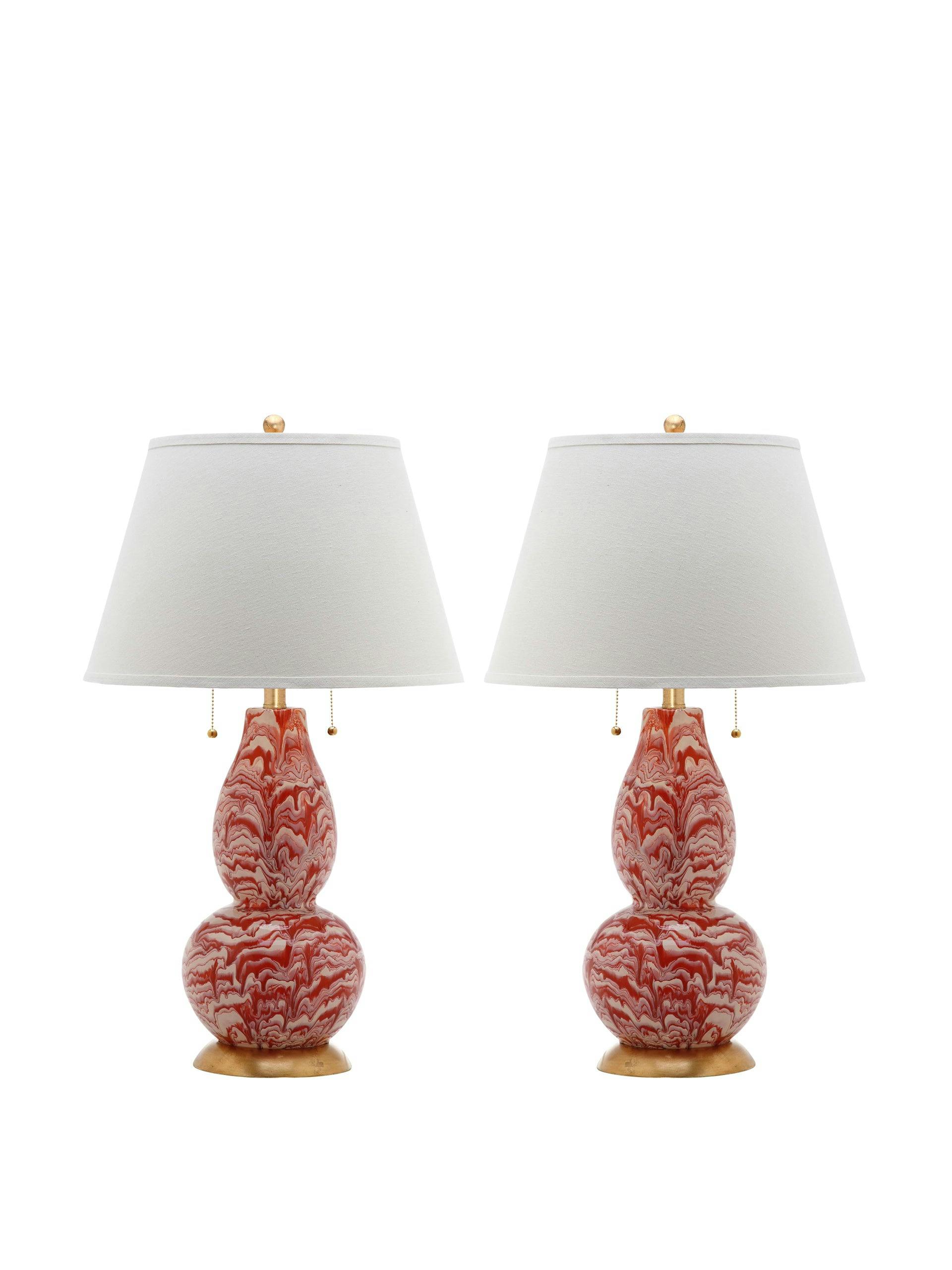 Glass table lamps (set of 2)