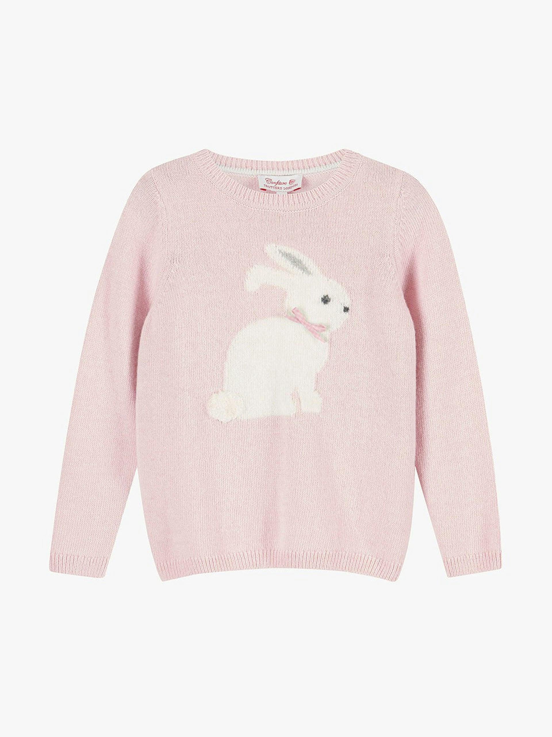 Coco pink bunny girls jumper