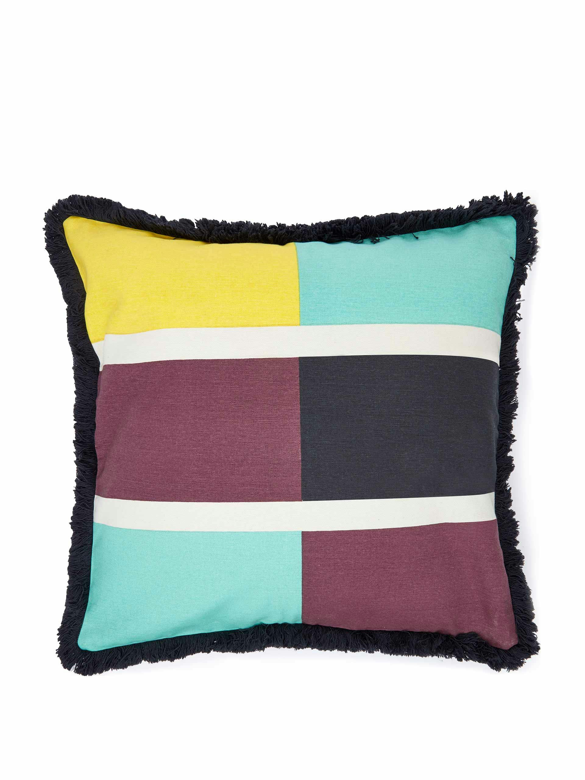 Squares pattern cushion cover