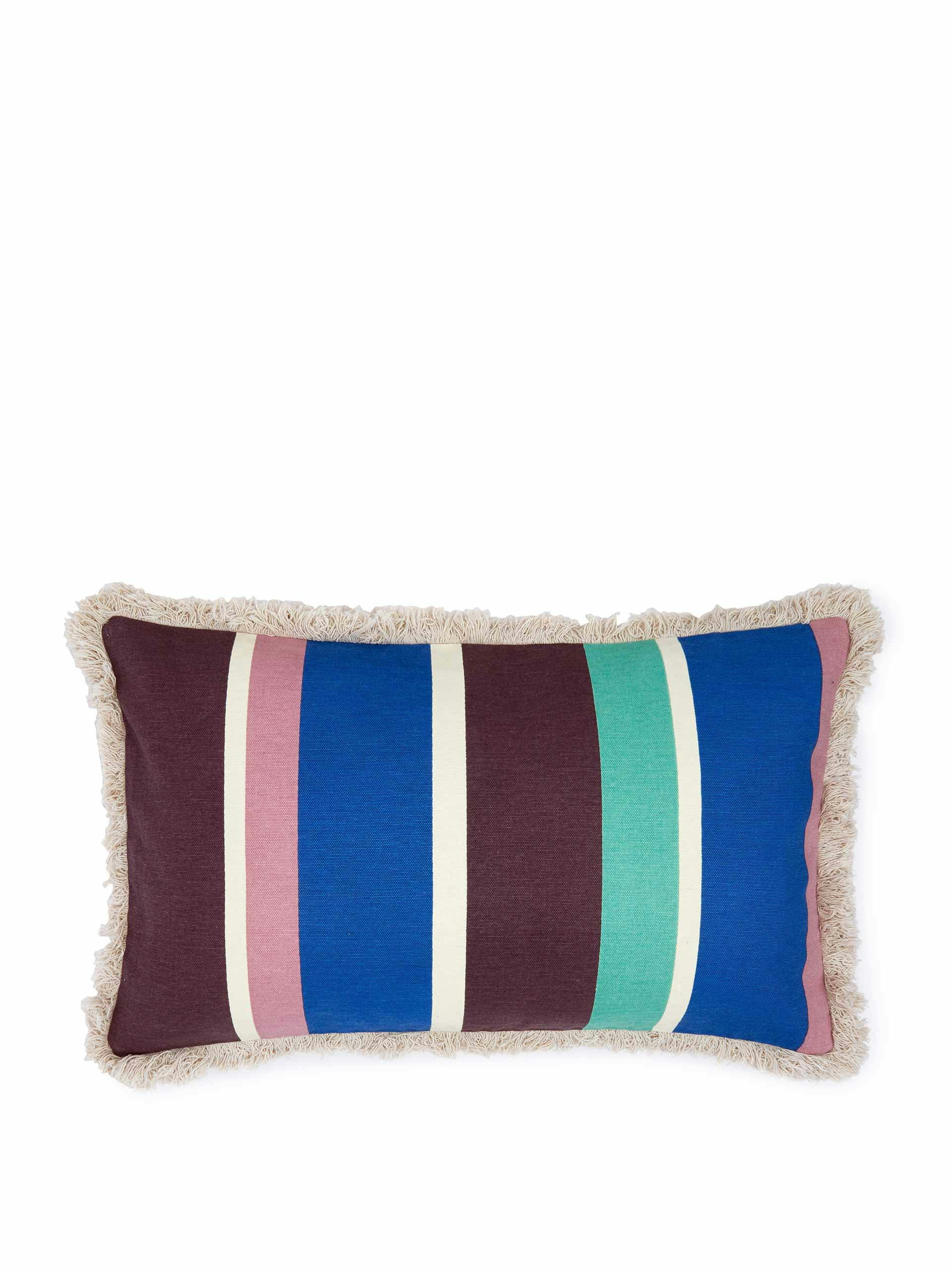 Jade block stripe cushion cover