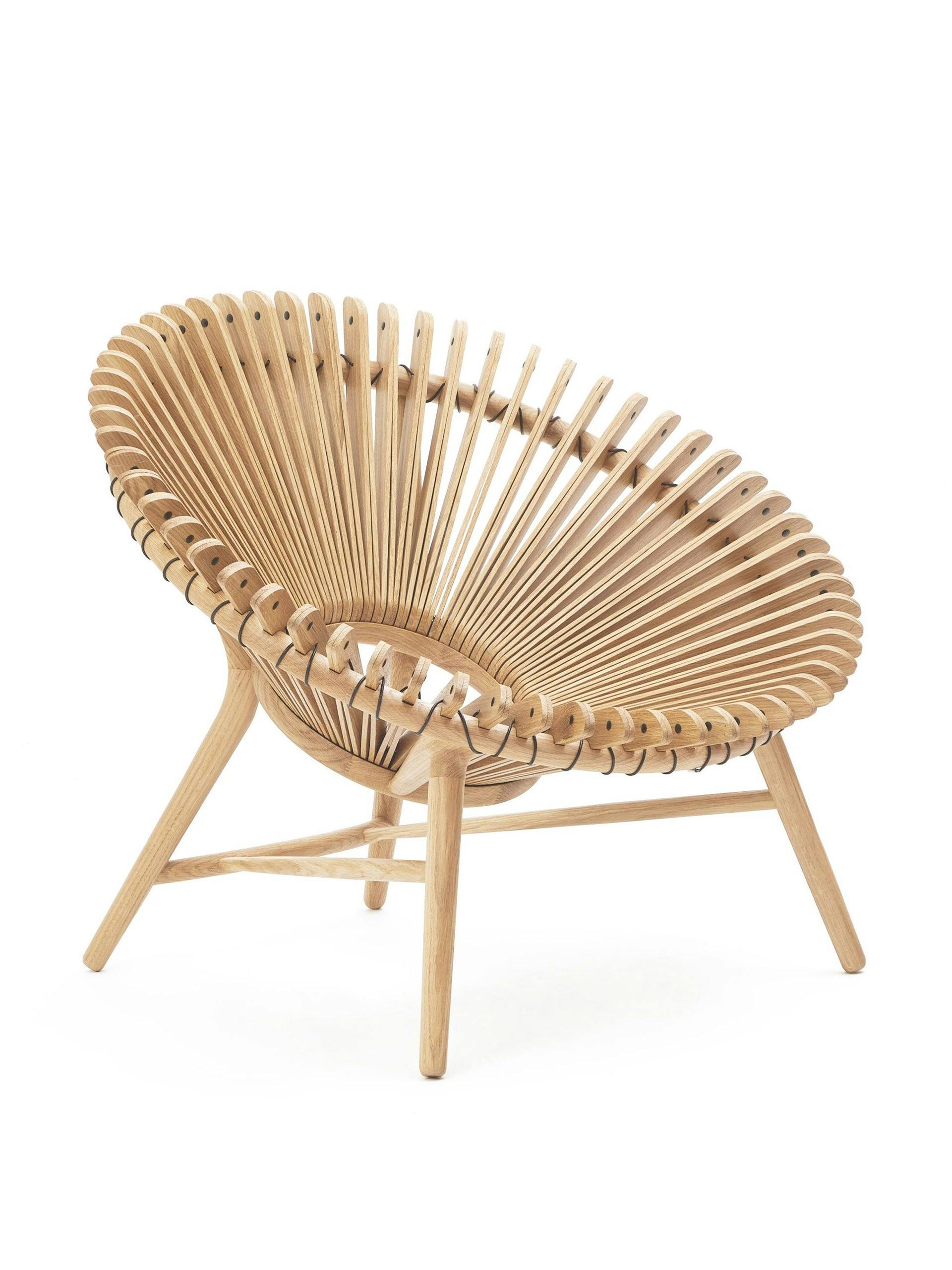 Stretched wood armchair