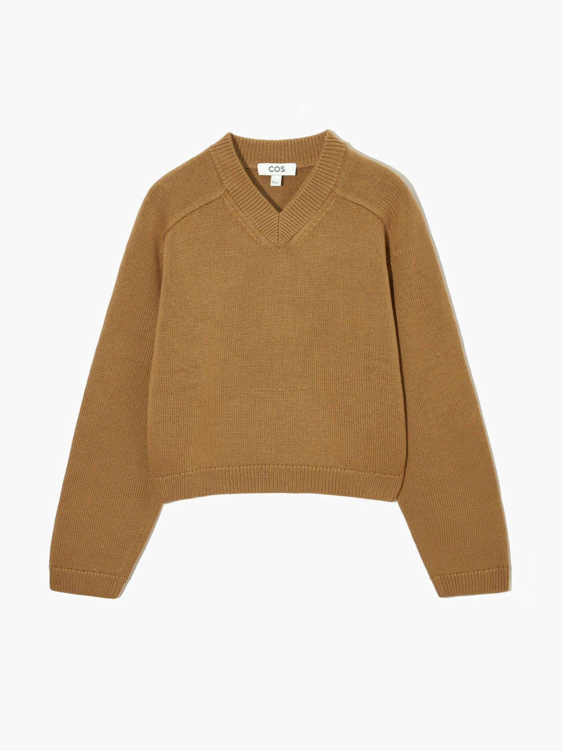Merino wool v-neck jumper
