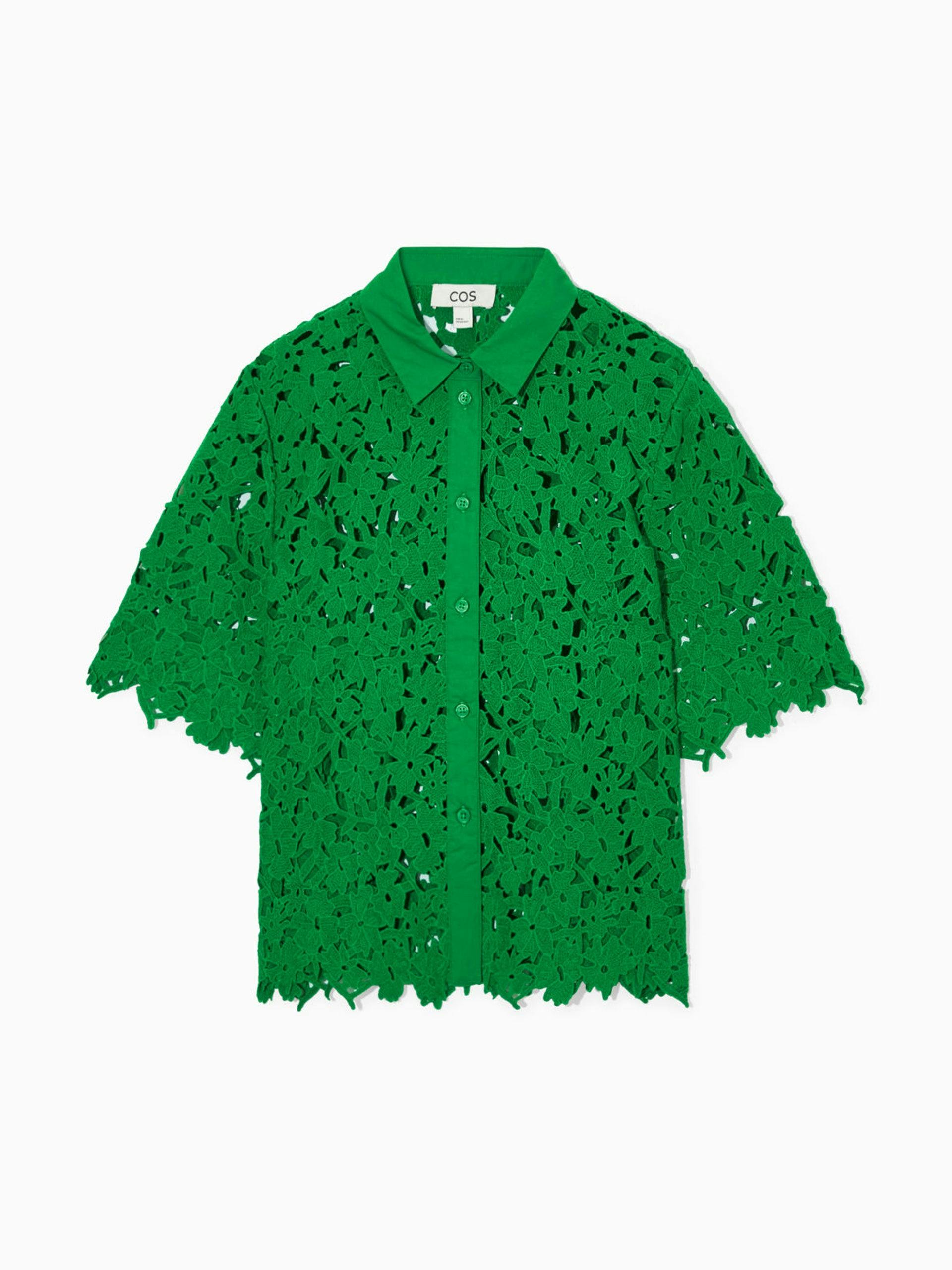Green broderie anglaise shirt