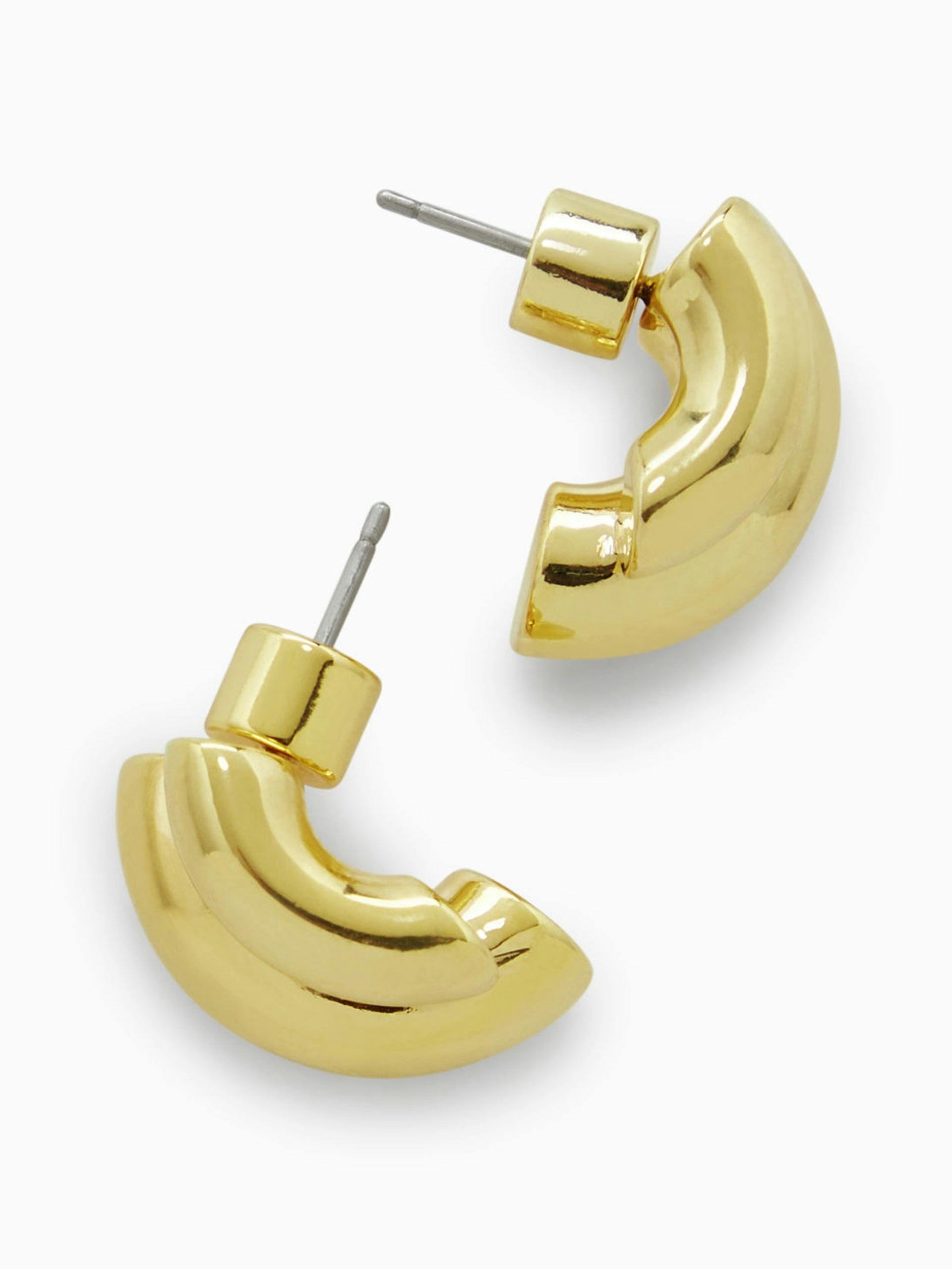 Layered gold stud earrings