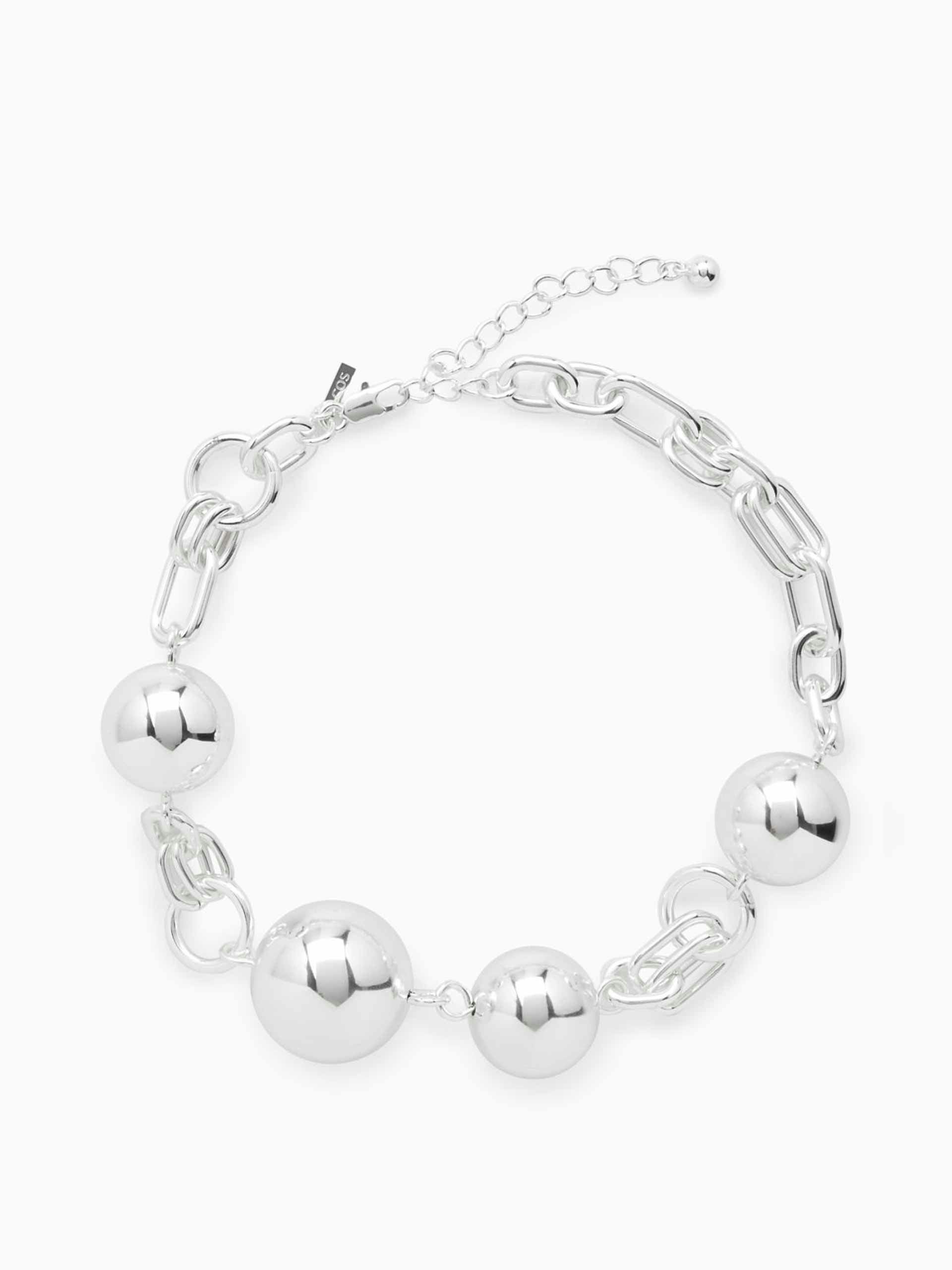 Oversized spherical chain necklace